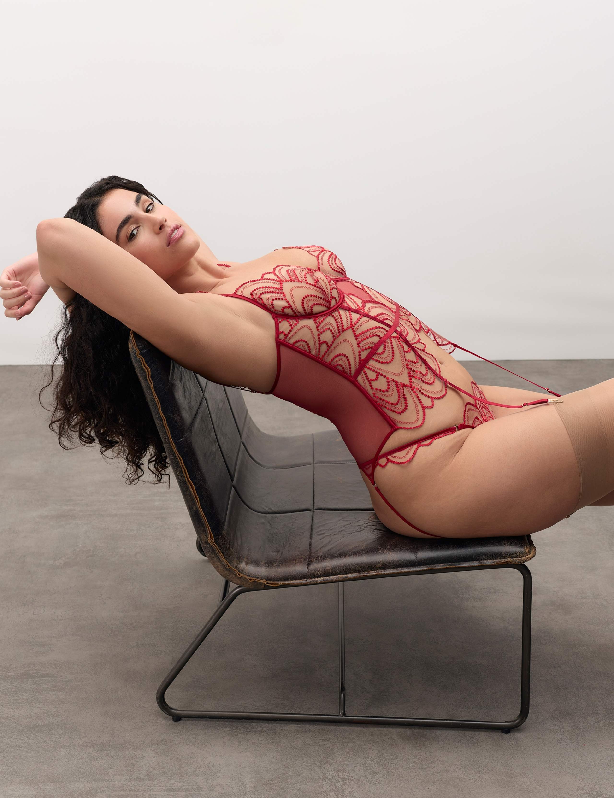 Soraya Mesh Lace Wired Basque (B-DD) 5 of 10