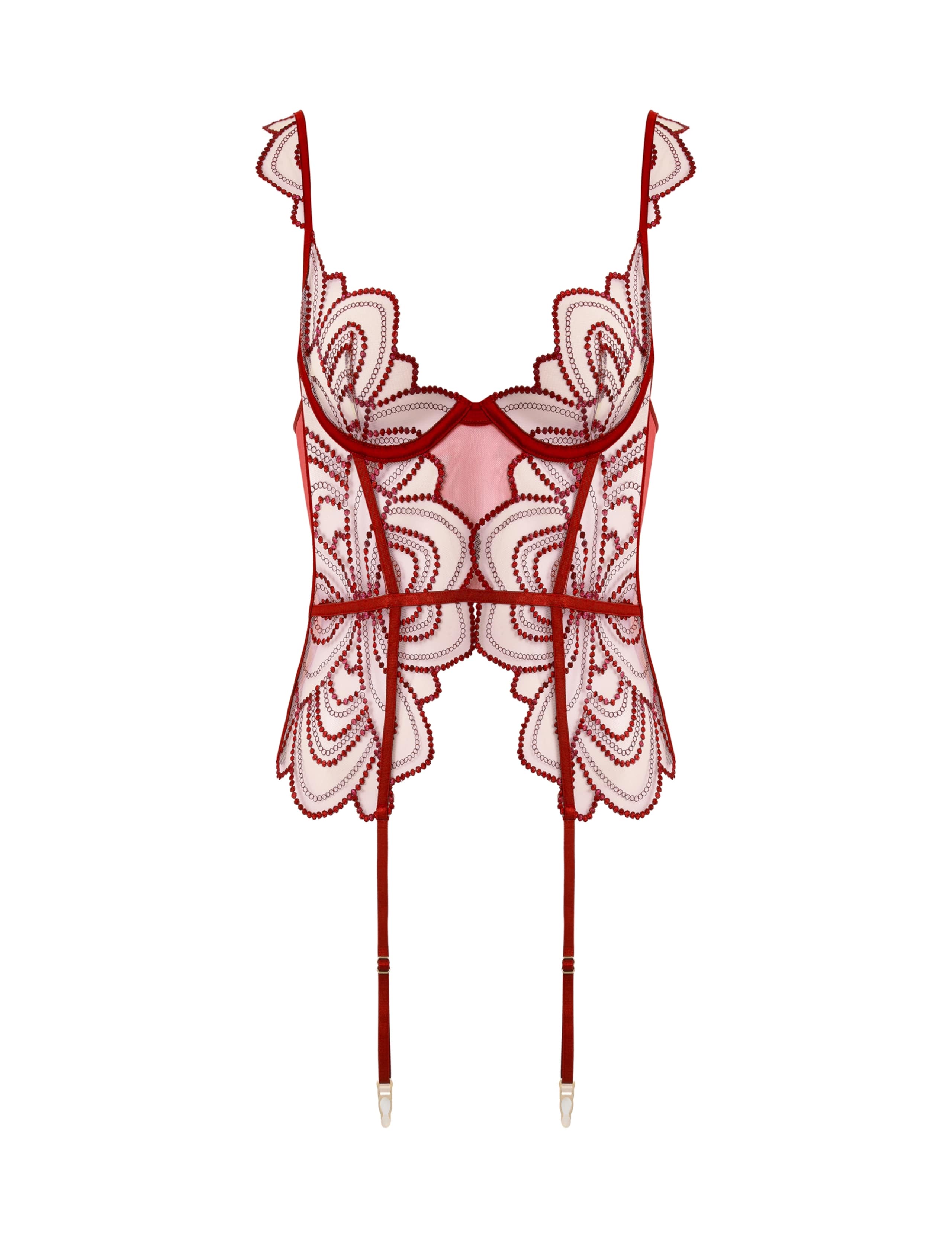 Soraya Mesh Lace Wired Basque (B-DD) 2 of 10