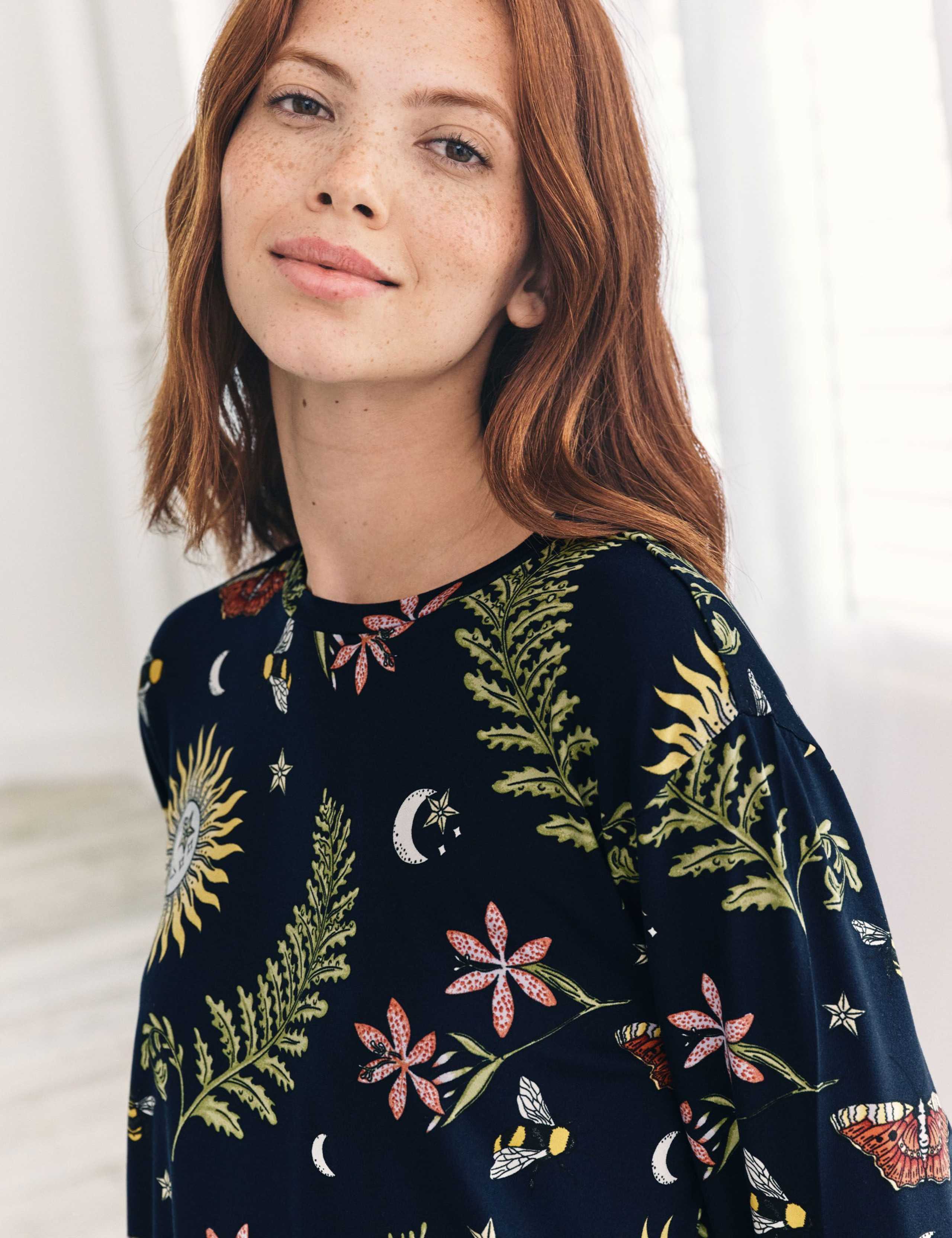 Jersey Forest Print Cuffed Ankle Pyjama Set 2 of 6