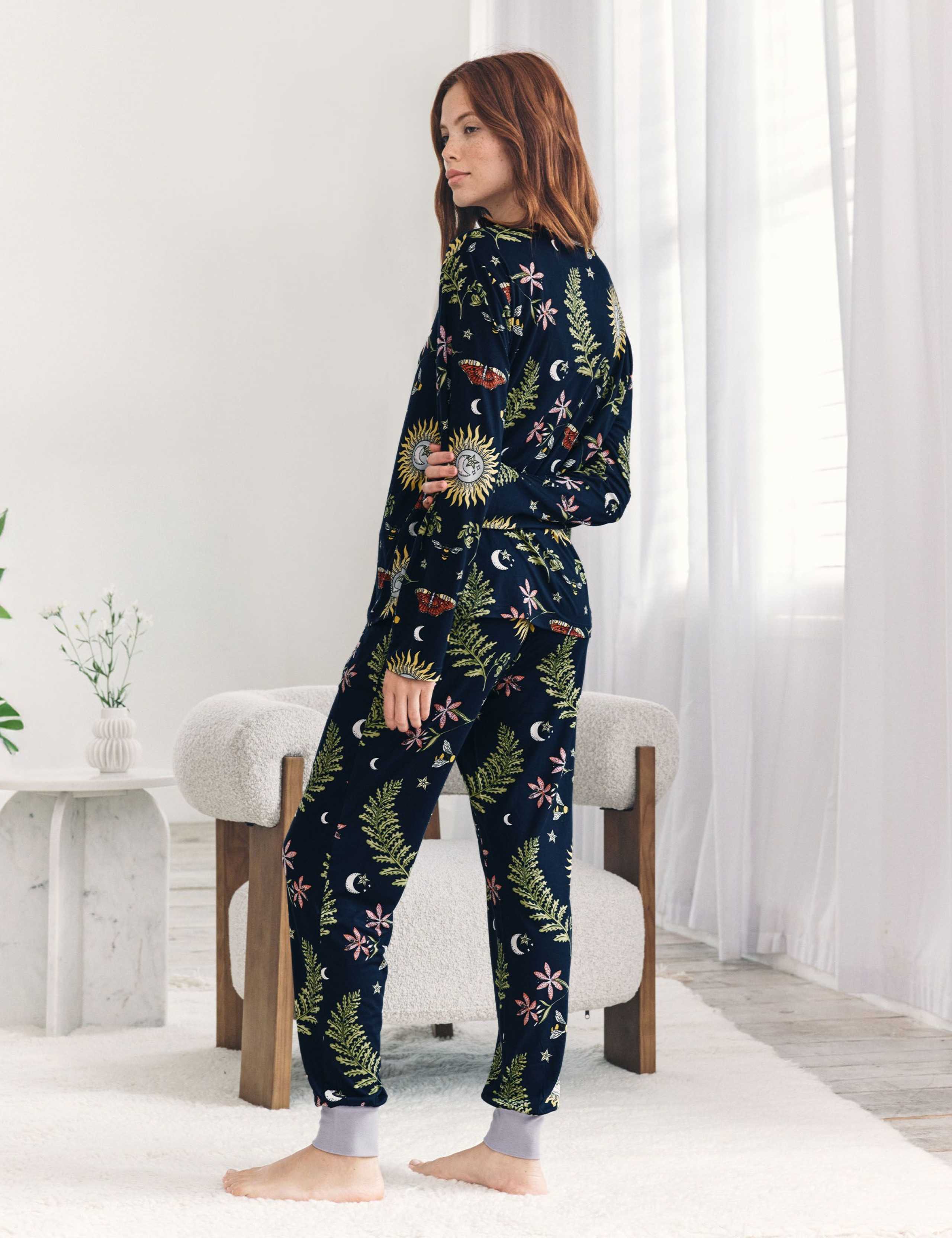 Jersey Forest Print Cuffed Ankle Pyjama Set 3 of 6