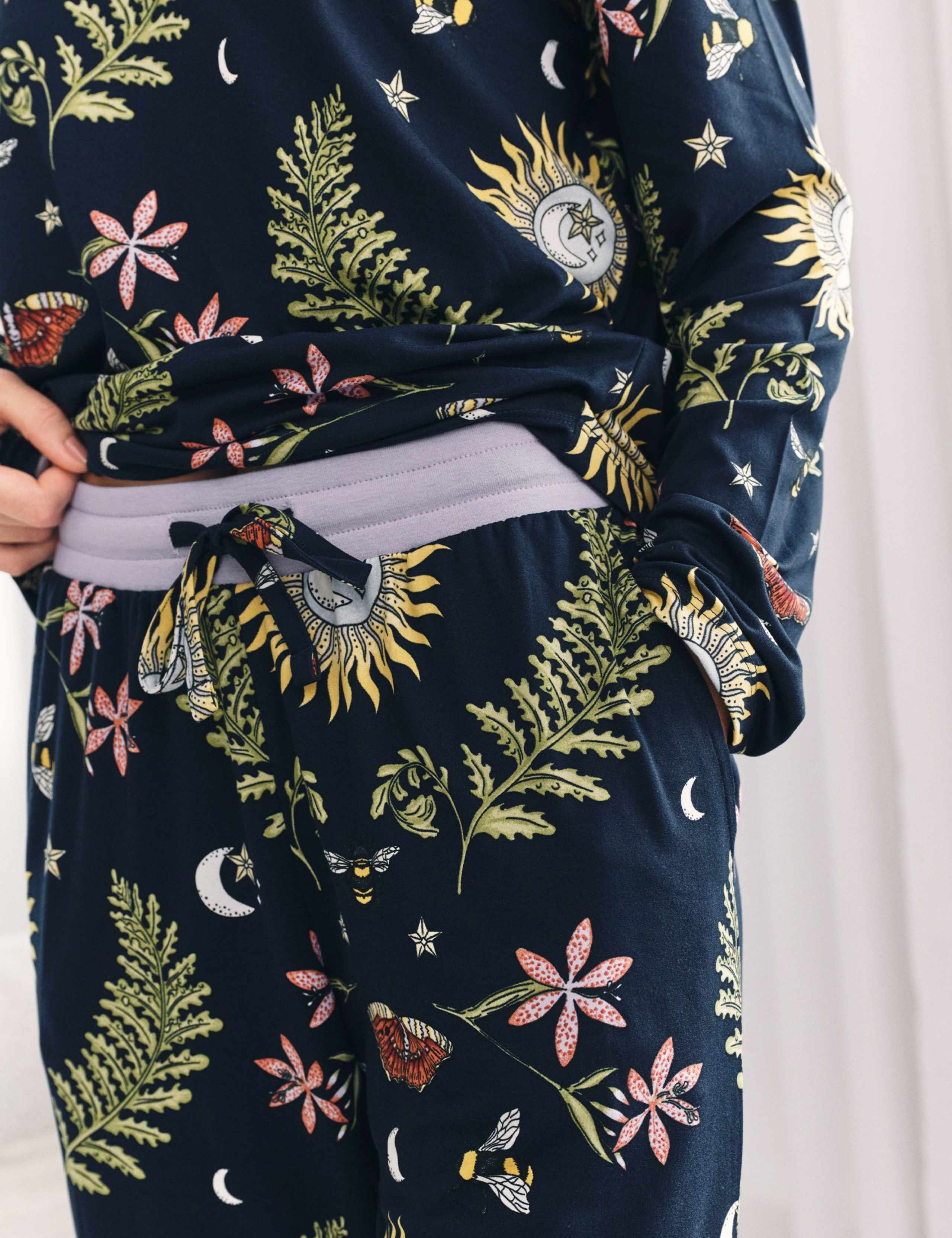 Jersey Forest Print Cuffed Ankle Pyjama Set 6 of 6