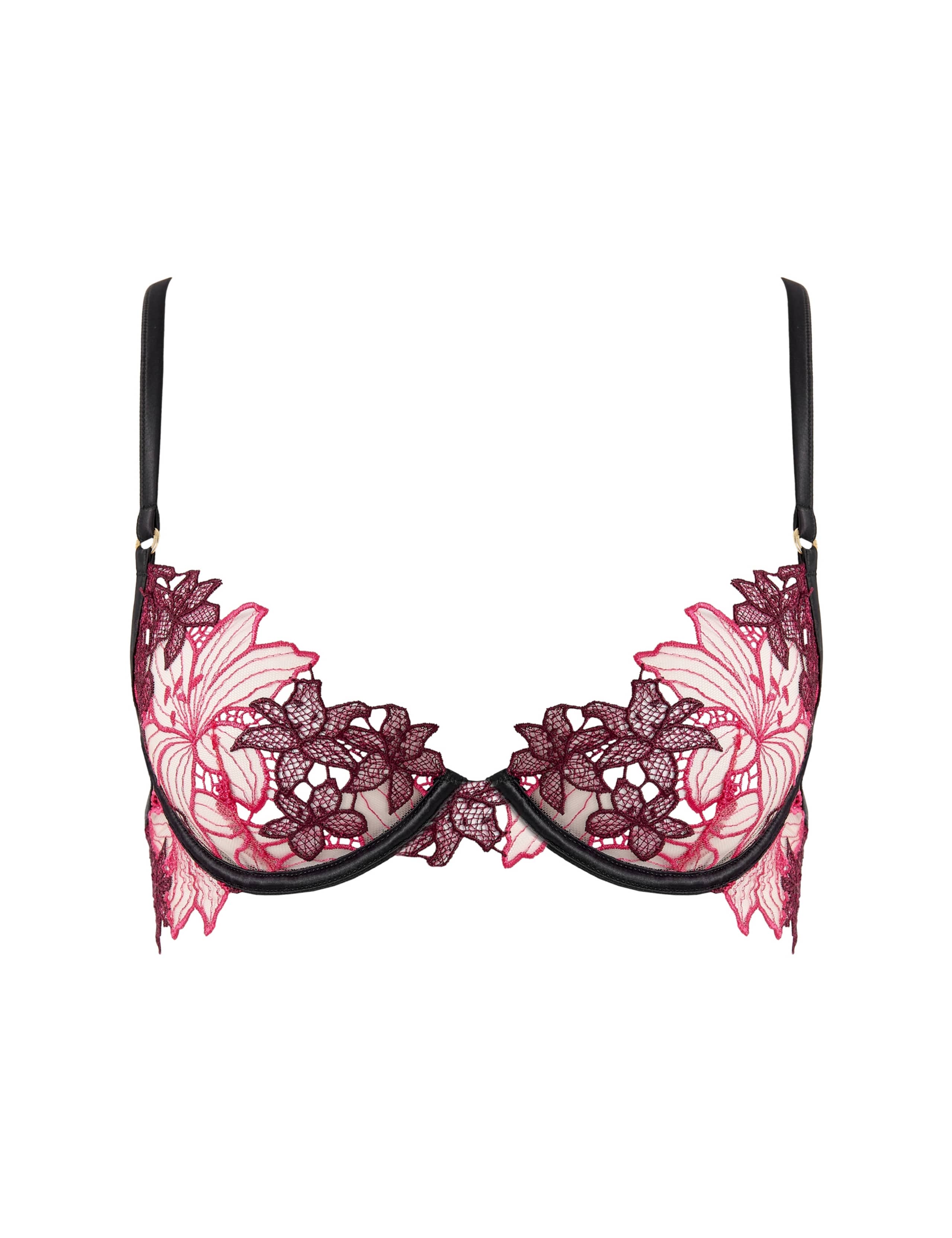 Calantha Lace Embroidered Wired Demi Cup Bra (B-F) 1 of 3