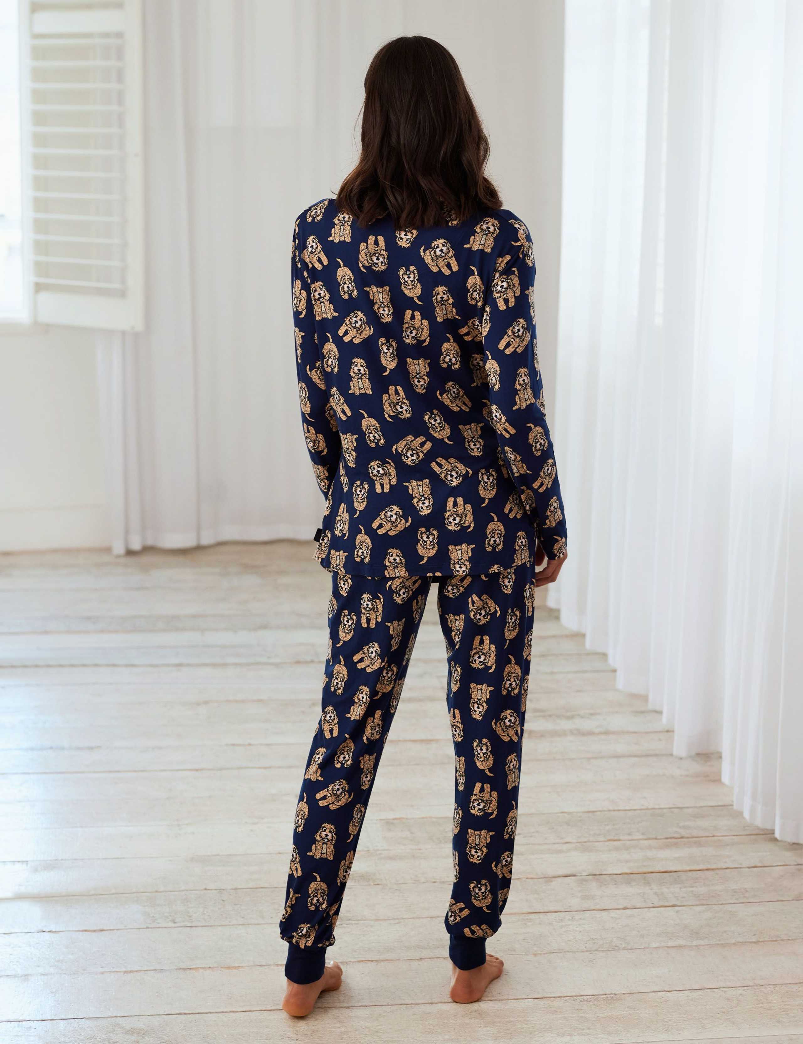 Maternity Dog Print Crew Neck Pyjamas 2 of 5