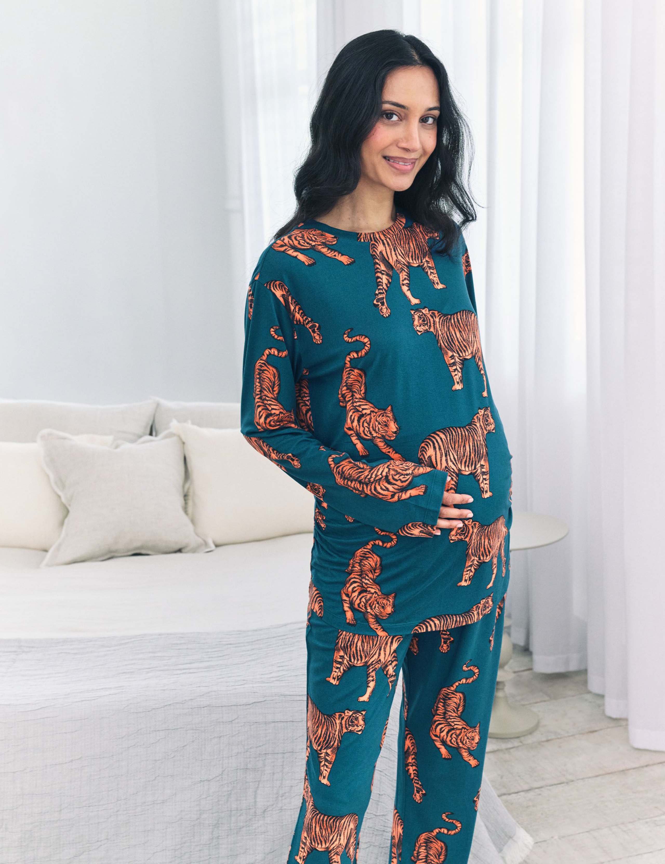 Maternity Tiger Print Pyjama Set 2 of 5