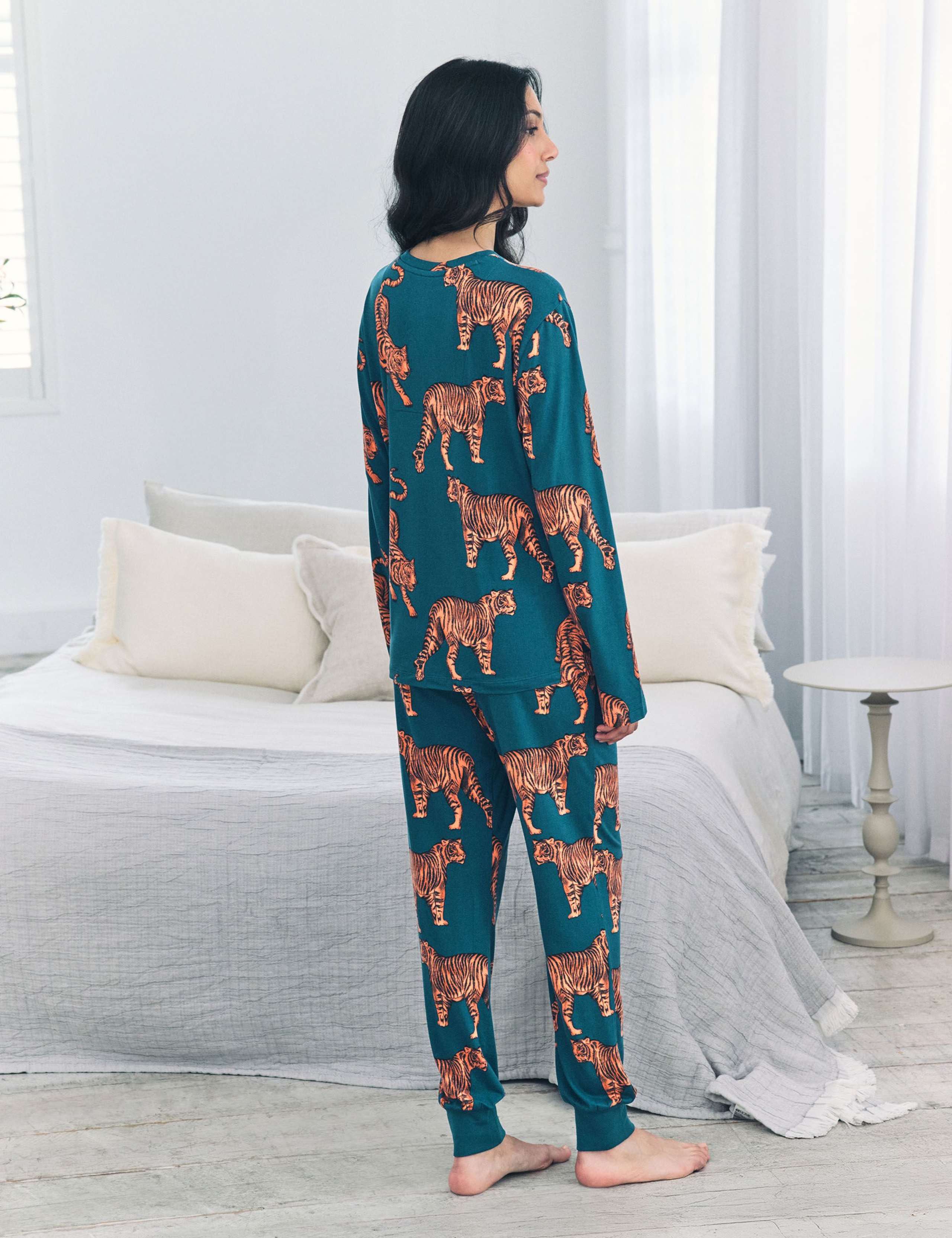 Maternity Tiger Print Pyjama Set 3 of 5