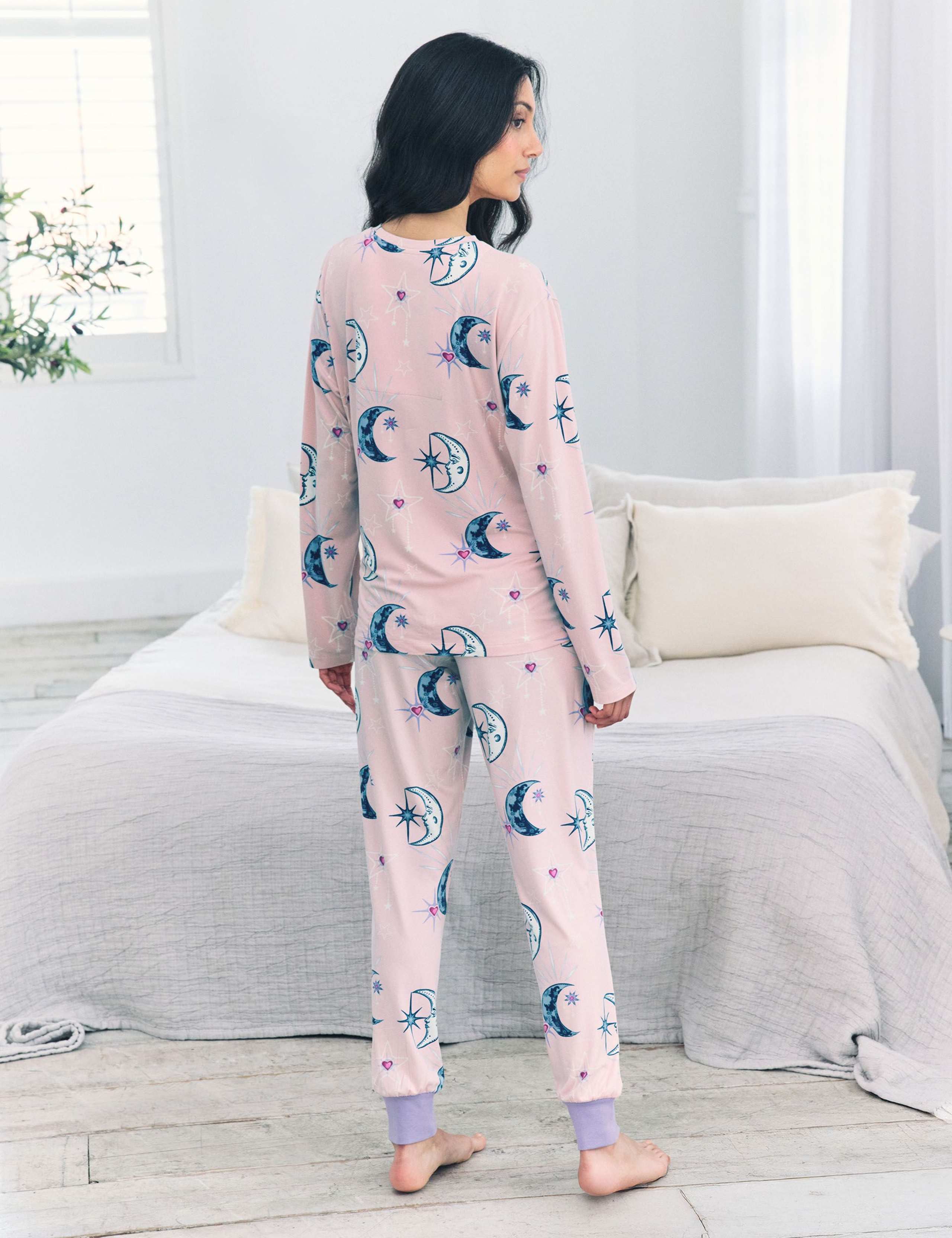 Maternity Jersey Moon Crew Neck Pyjama Set 2 of 6