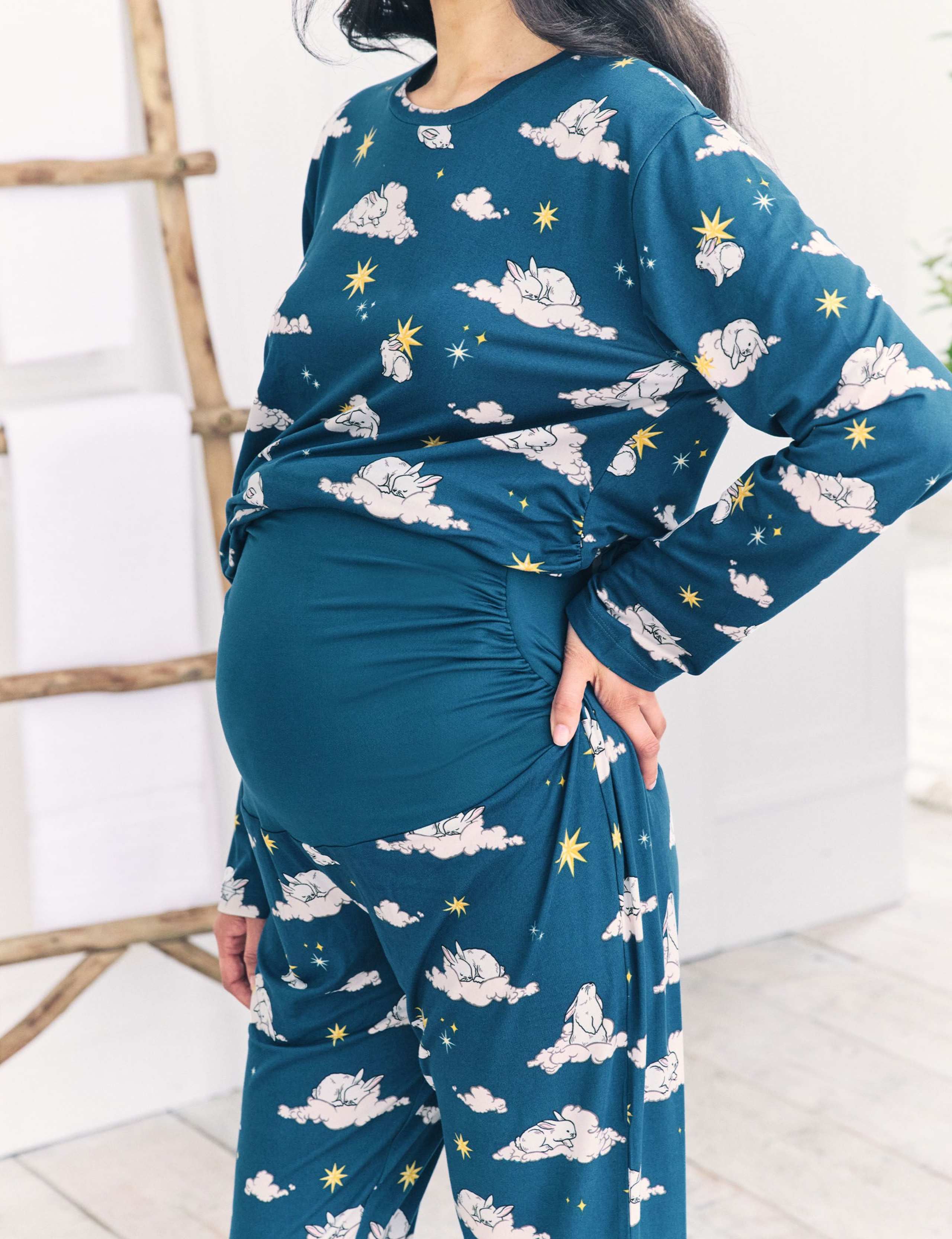 Bunny Print Maternity Pyjama Set 3 of 4