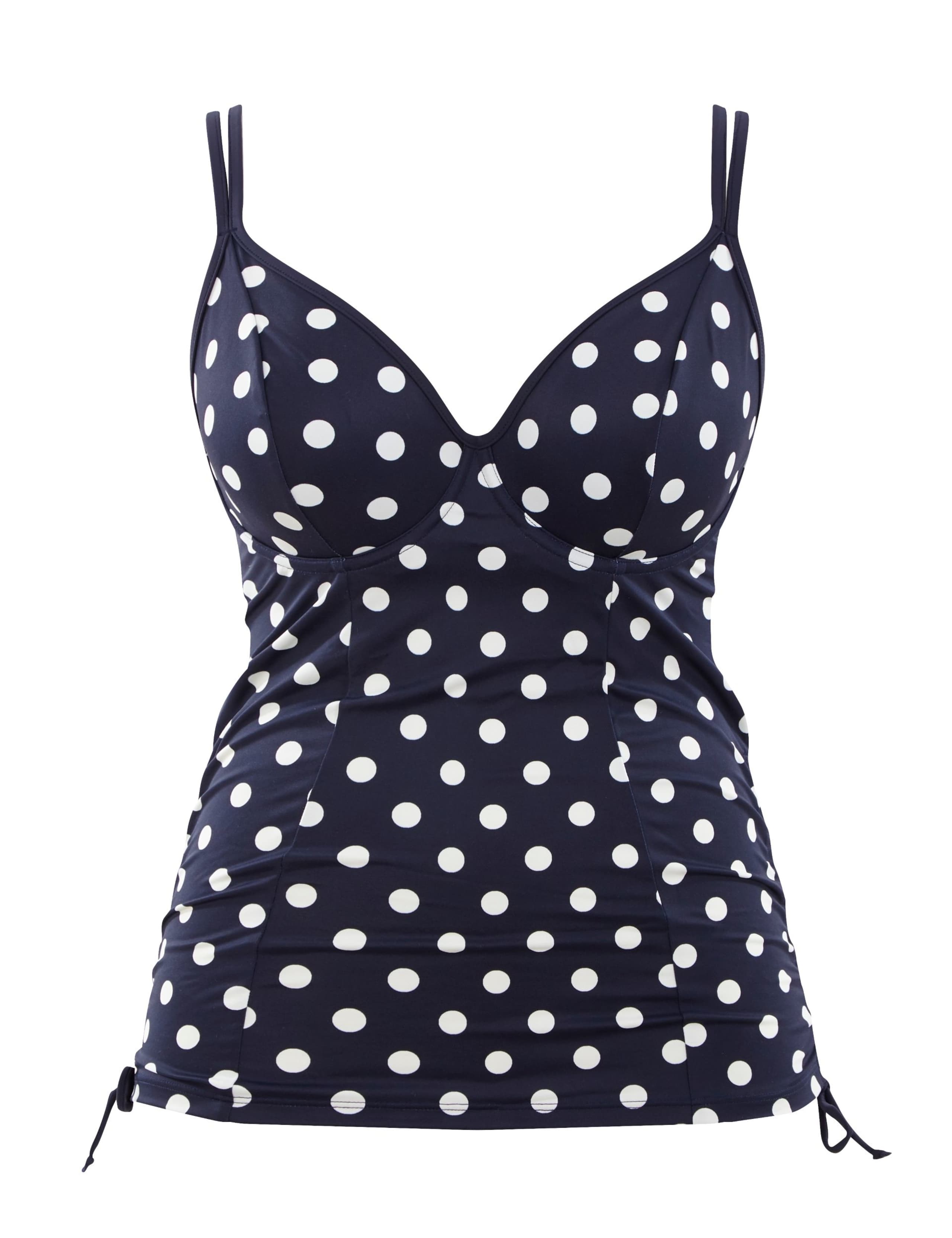 Anya Riva Spot Wired Side Adjustable Tankini Top 2 of 5