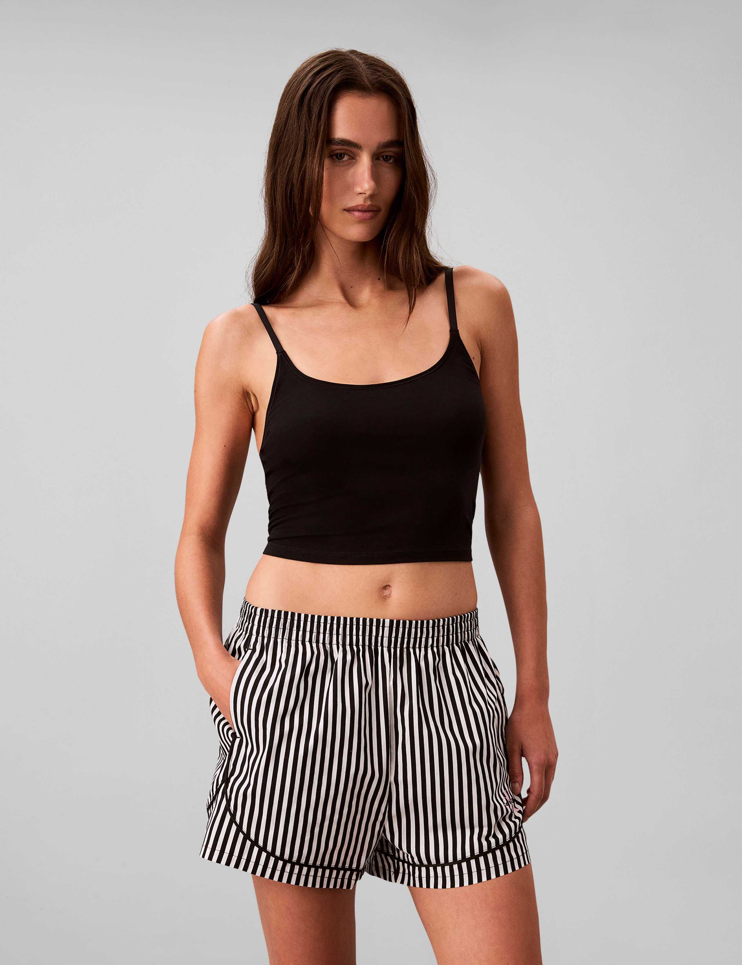 Pure Cotton Poplin Striped Pyjama Shorts 1 of 6