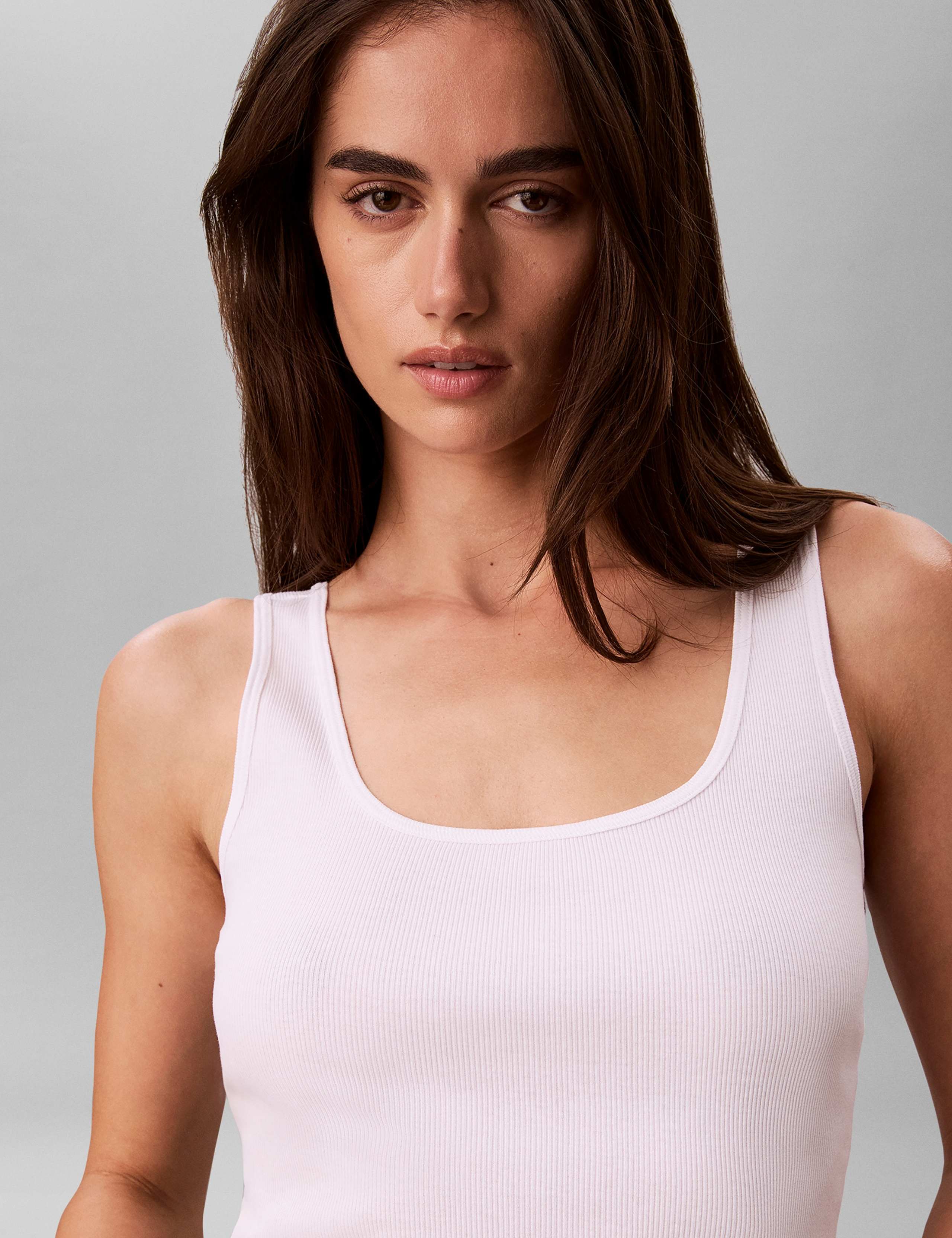 3 Pack Pure Cotton Ribbed Scoop Neck Vests 6 of 6