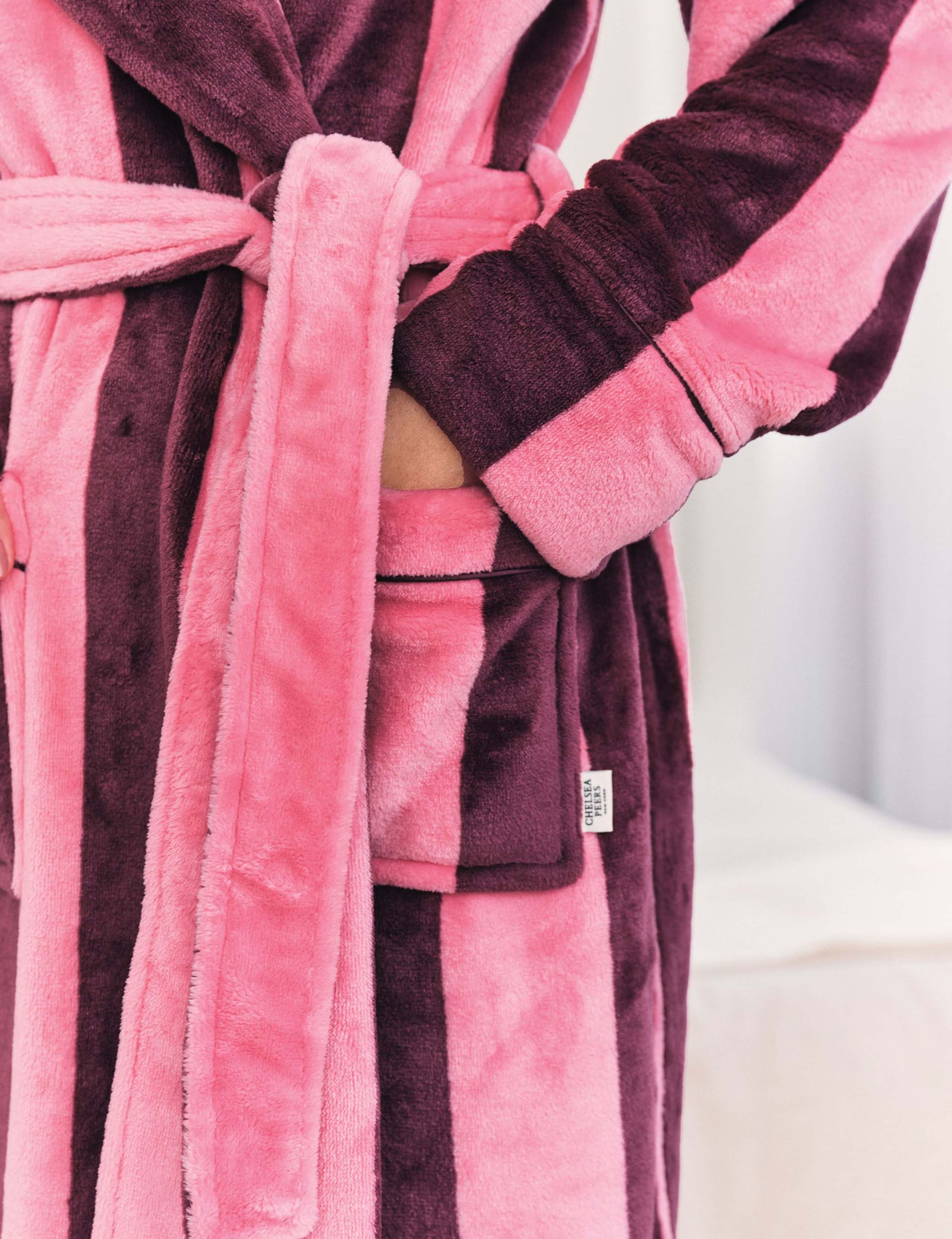 Pure Cotton Striped Maxi Dressing Gown 5 of 5