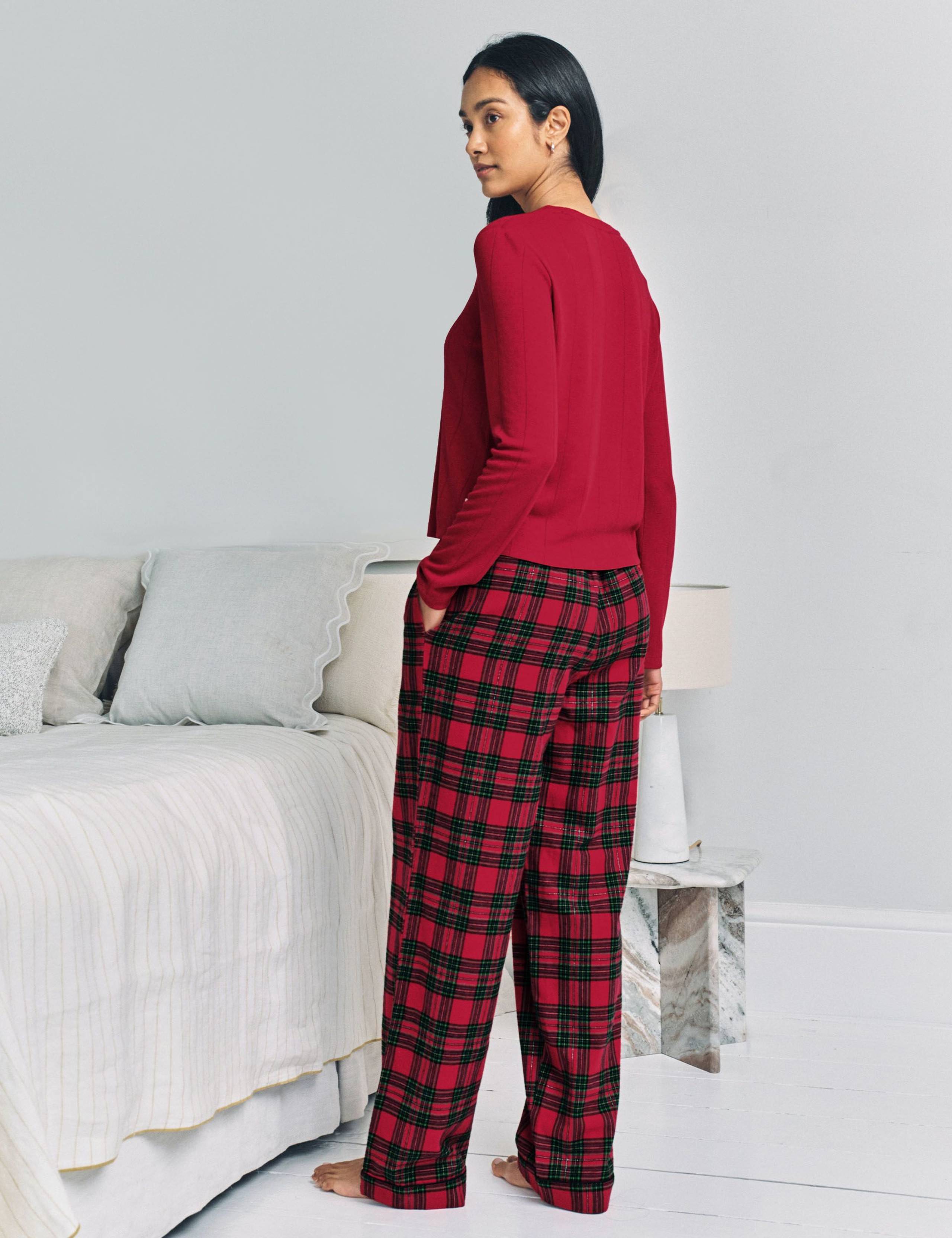 Pure Cotton Pointelle Checked Pyjama Set 3 of 5
