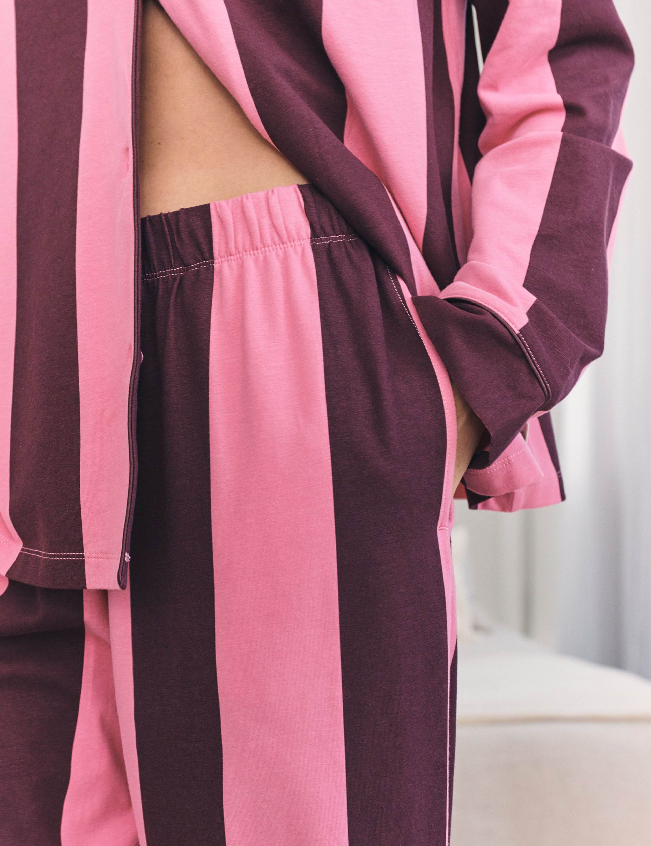Cotton Rich Striped Button Up Pyjamas 5 of 6