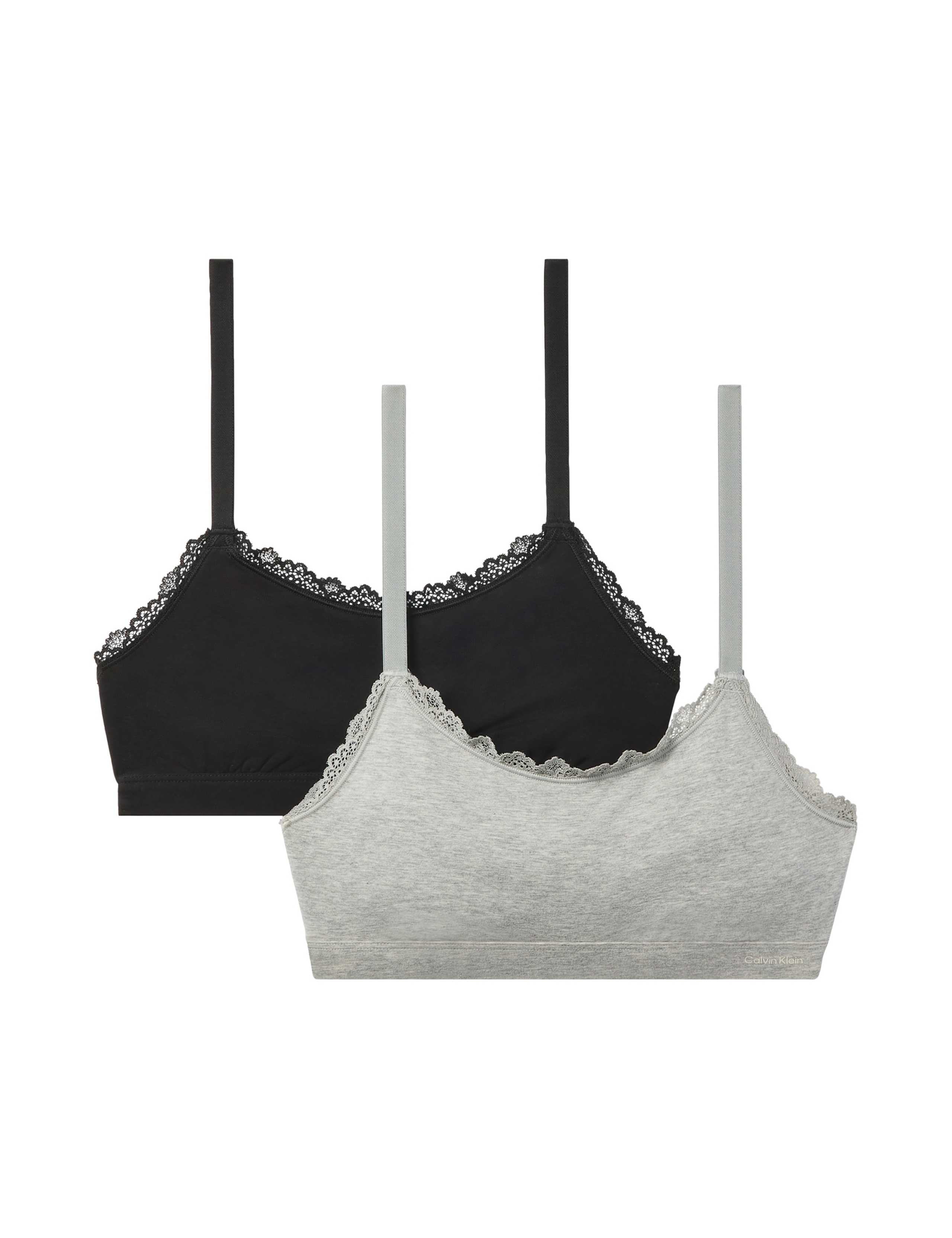 2 Pack Modern Cotton Lace Non Wired Bralettes 1 of 6