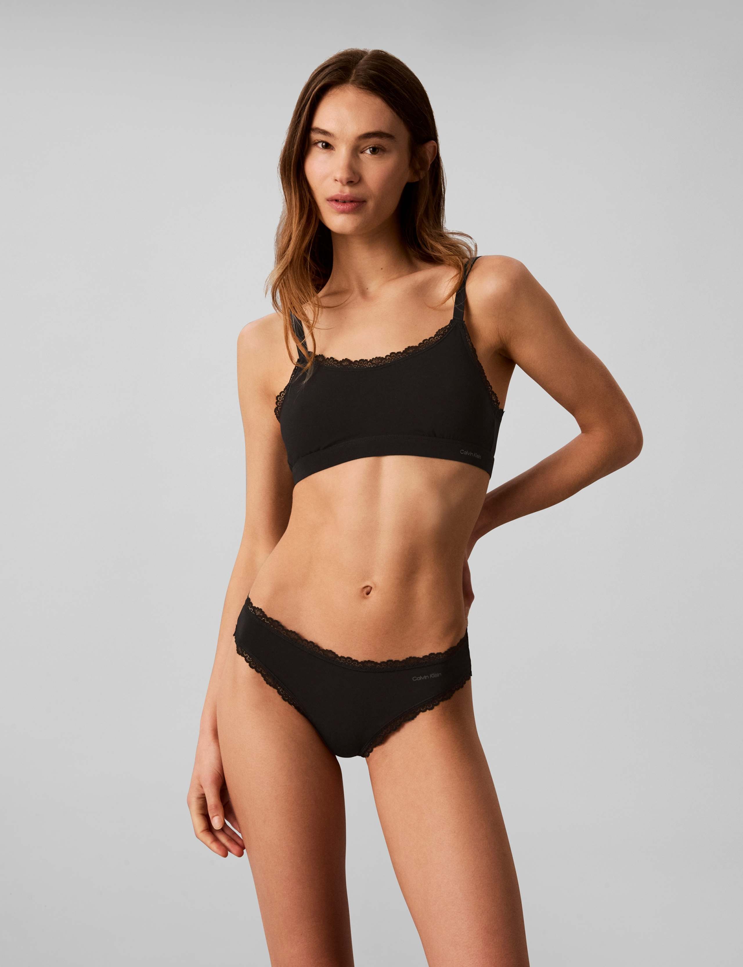 2 Pack Modern Cotton Lace Non Wired Bralettes 3 of 6