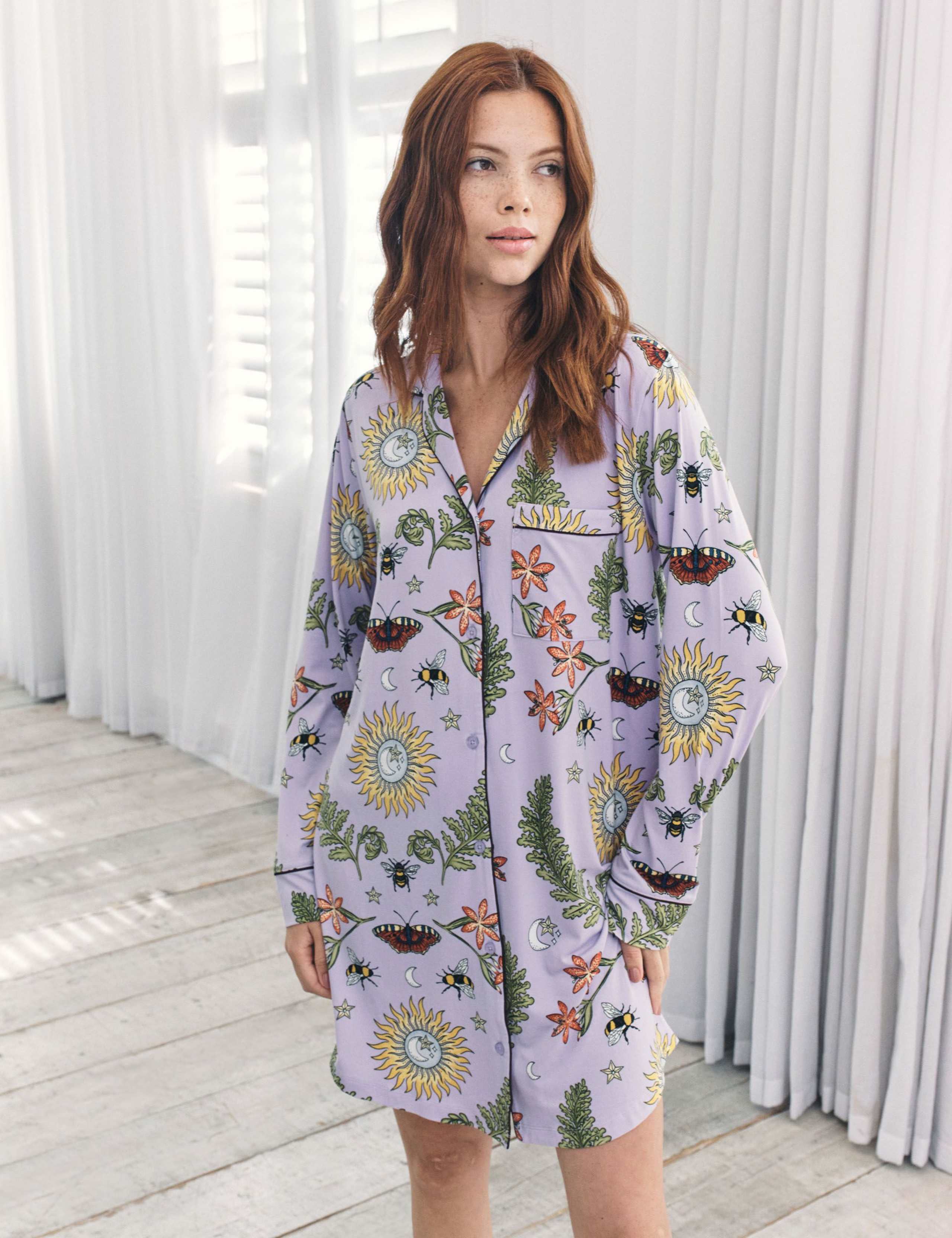 Jersey Forest Print Revere Nightshirt 2 of 5