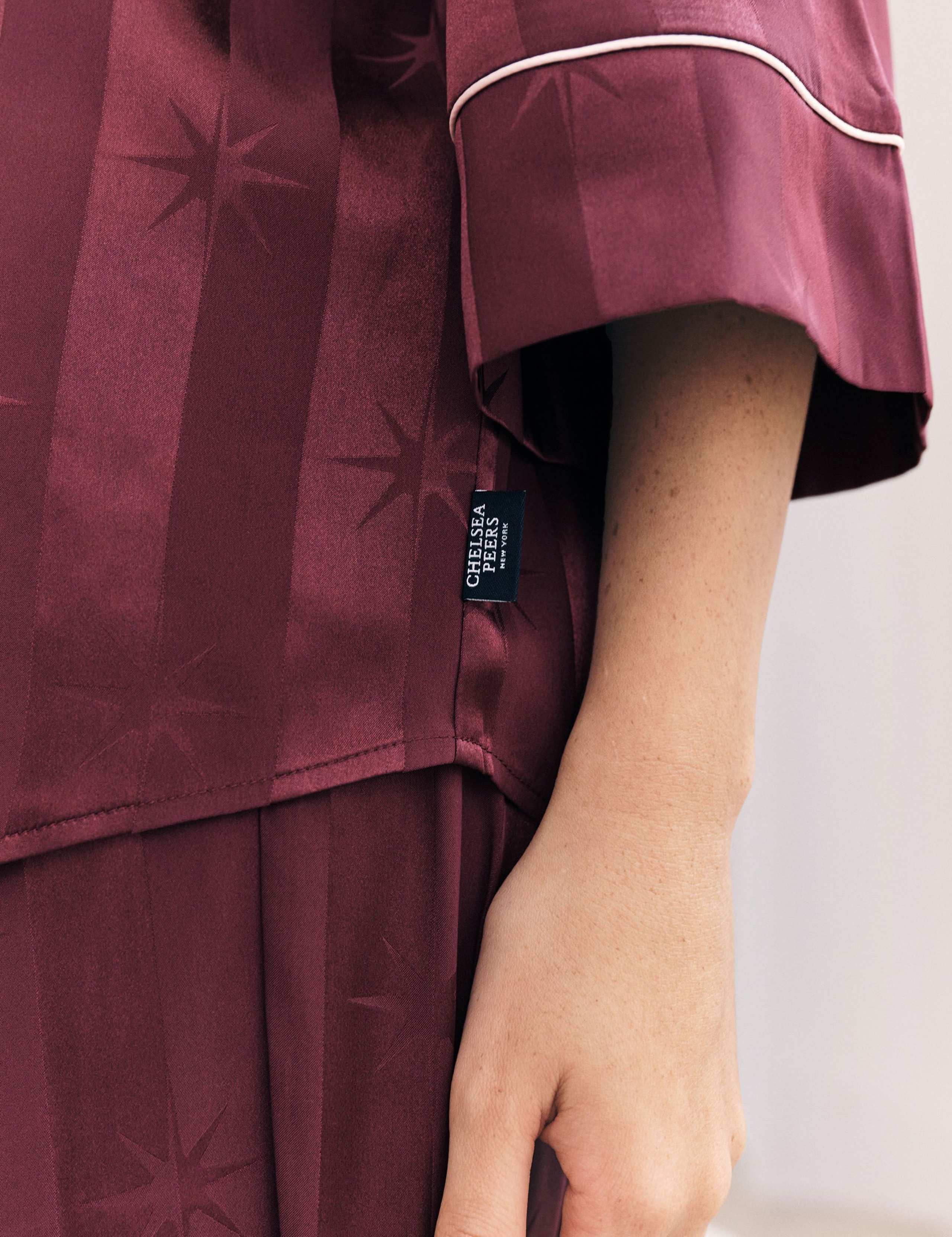 Jacquard Star Striped Button Up Pyjamas 6 of 7