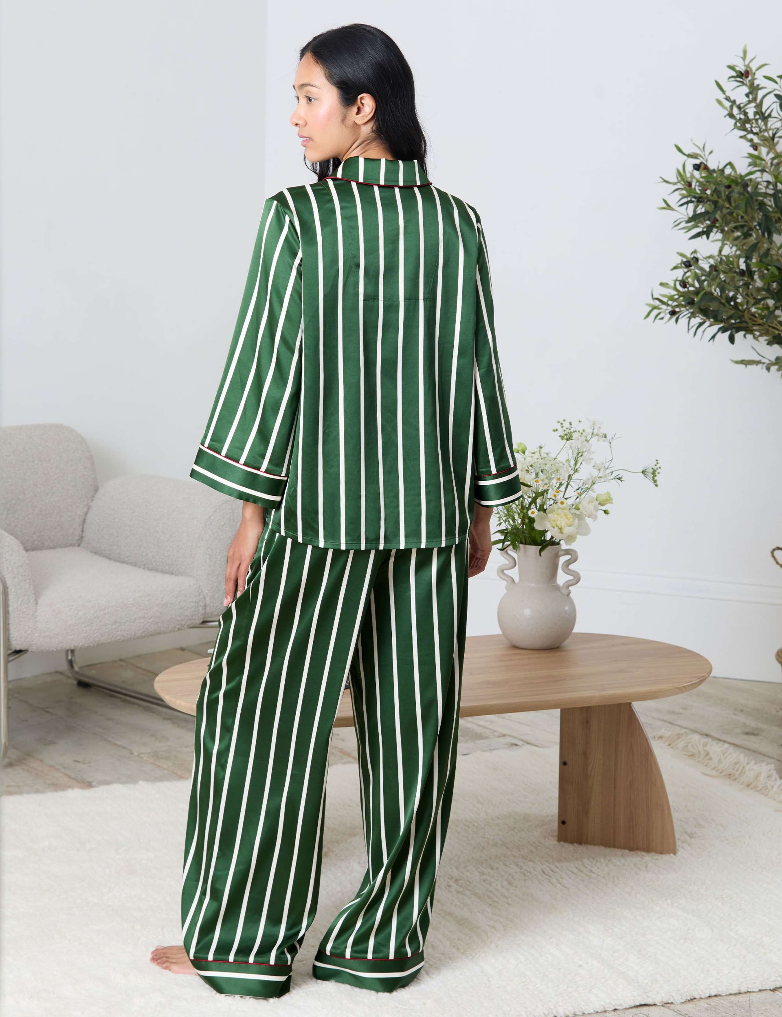 Striped Wide Leg Pyjama Set 2 of 6