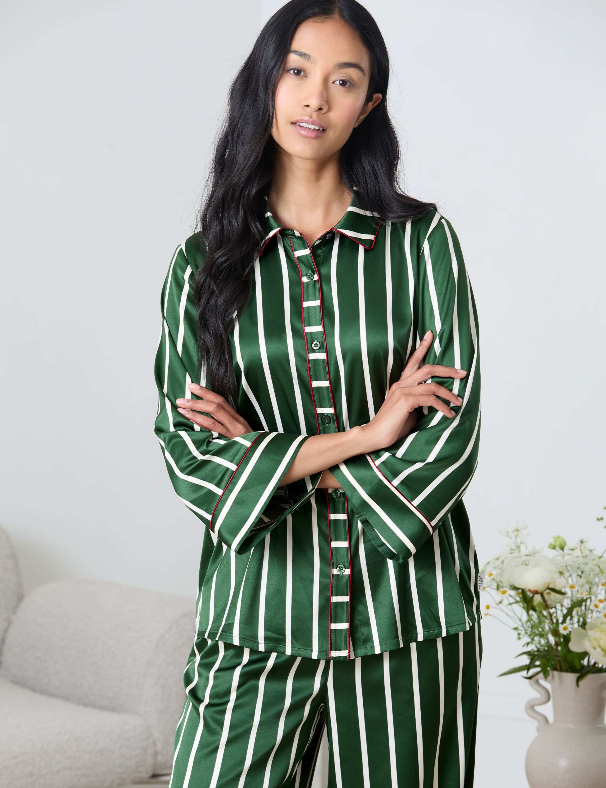 Striped Wide Leg Pyjama Set 3 of 6