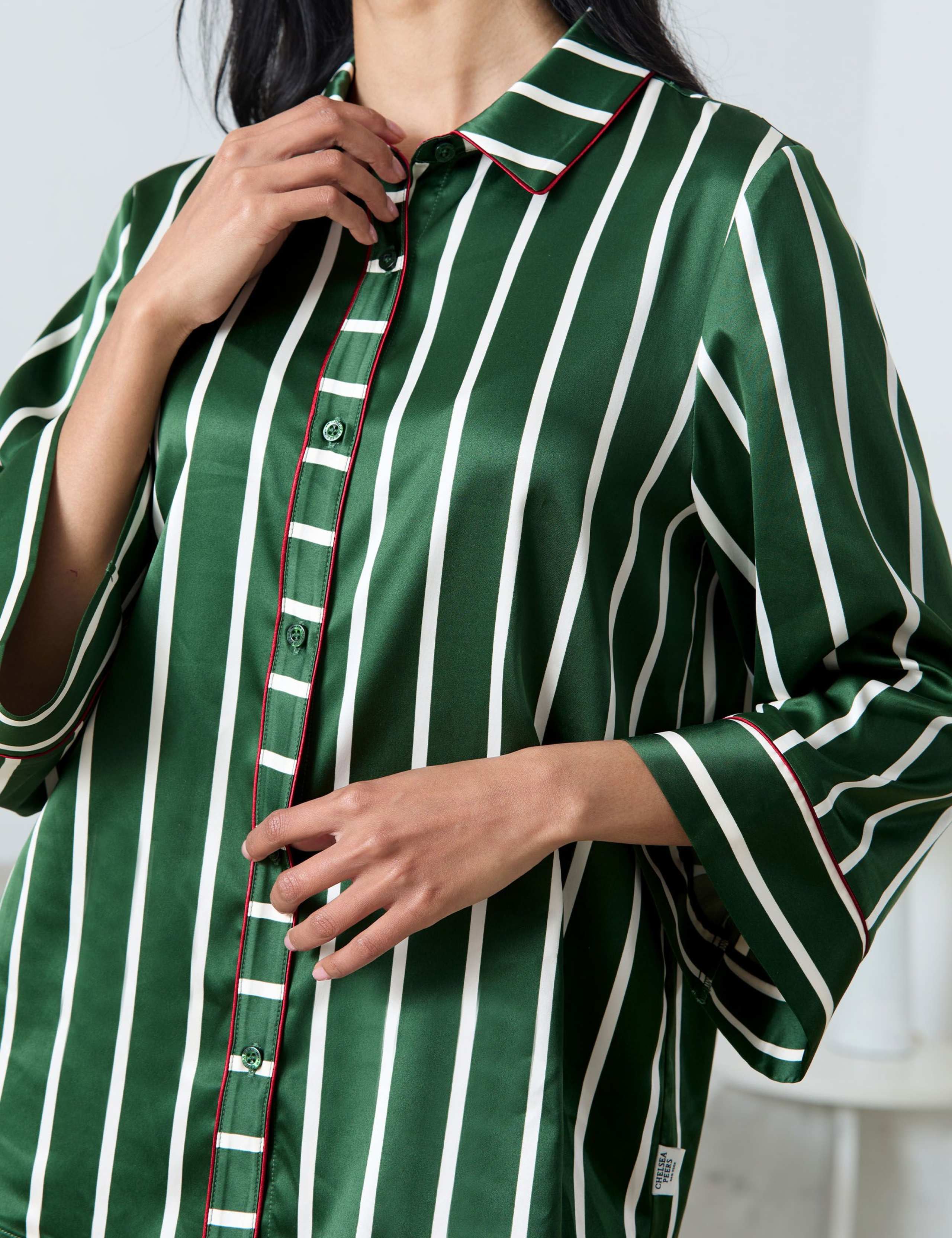 Striped Wide Leg Pyjama Set 5 of 6