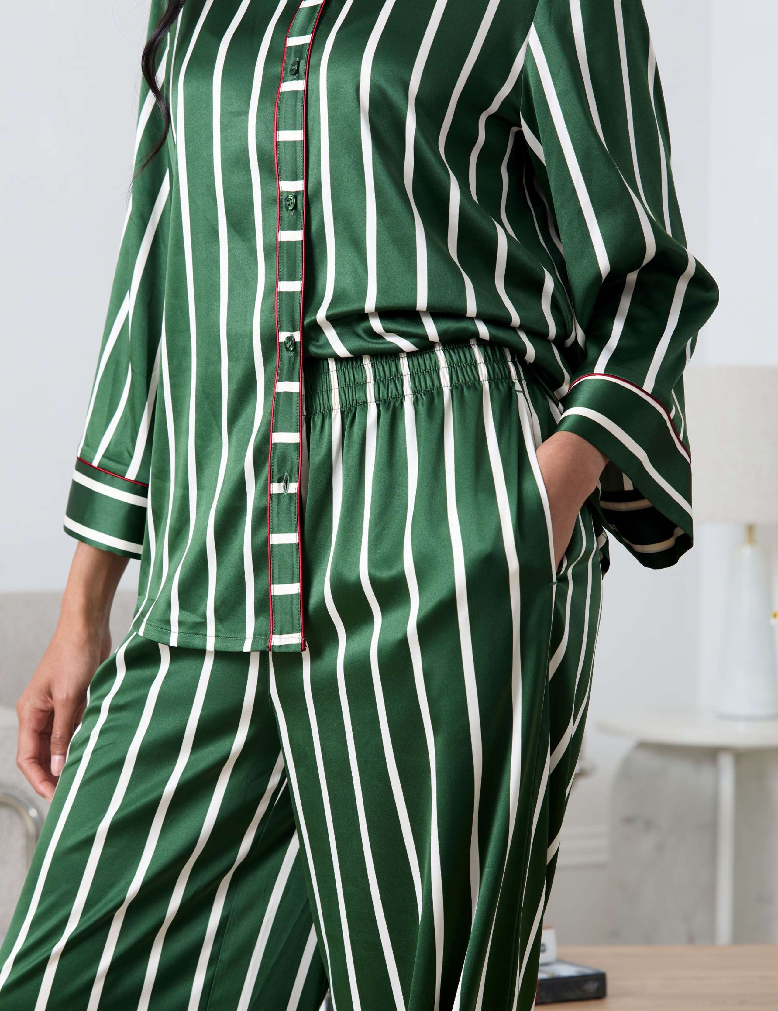 Striped Wide Leg Pyjama Set 6 of 6
