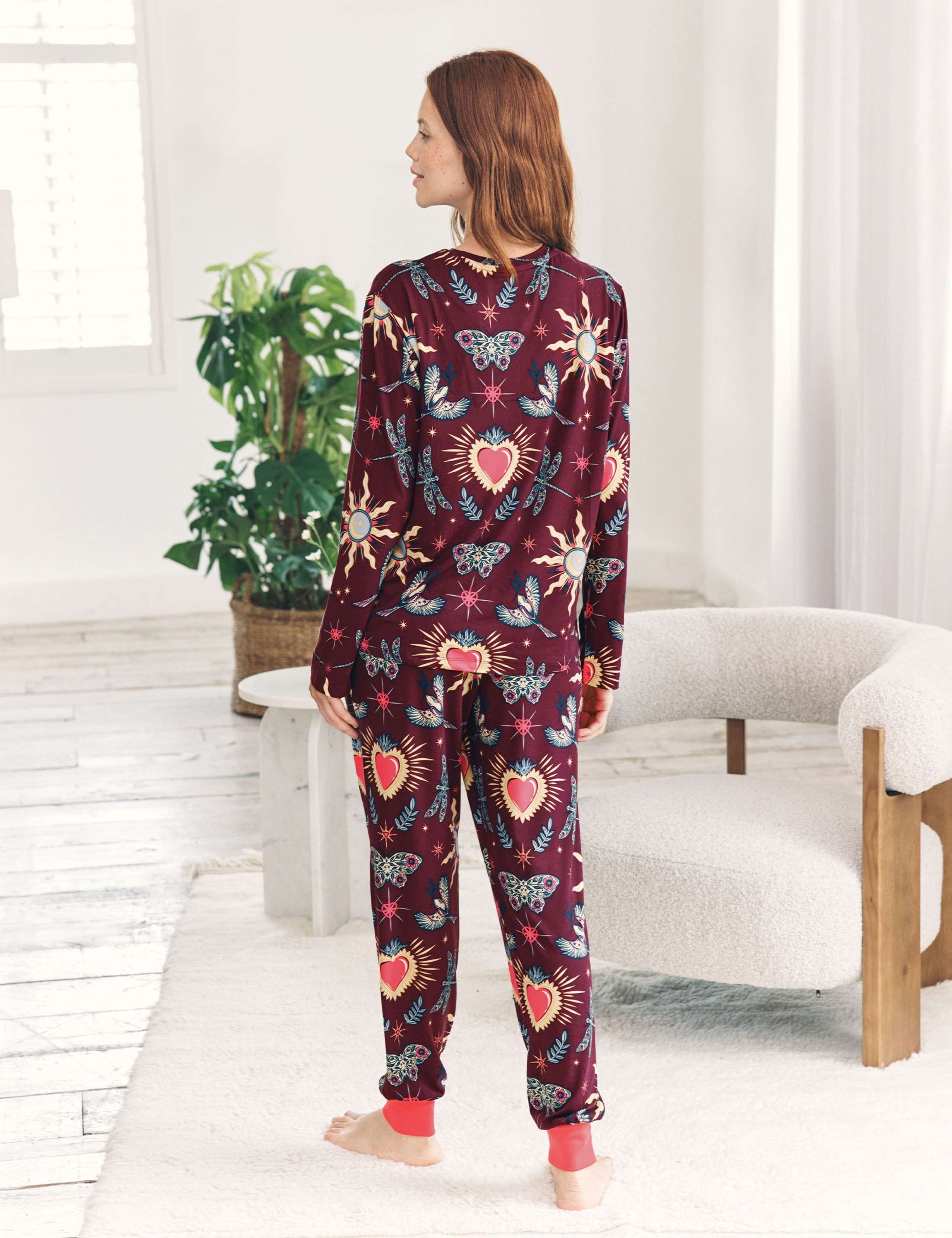 Celestial Heart Print Crew Neck Pyjama Set 2 of 7