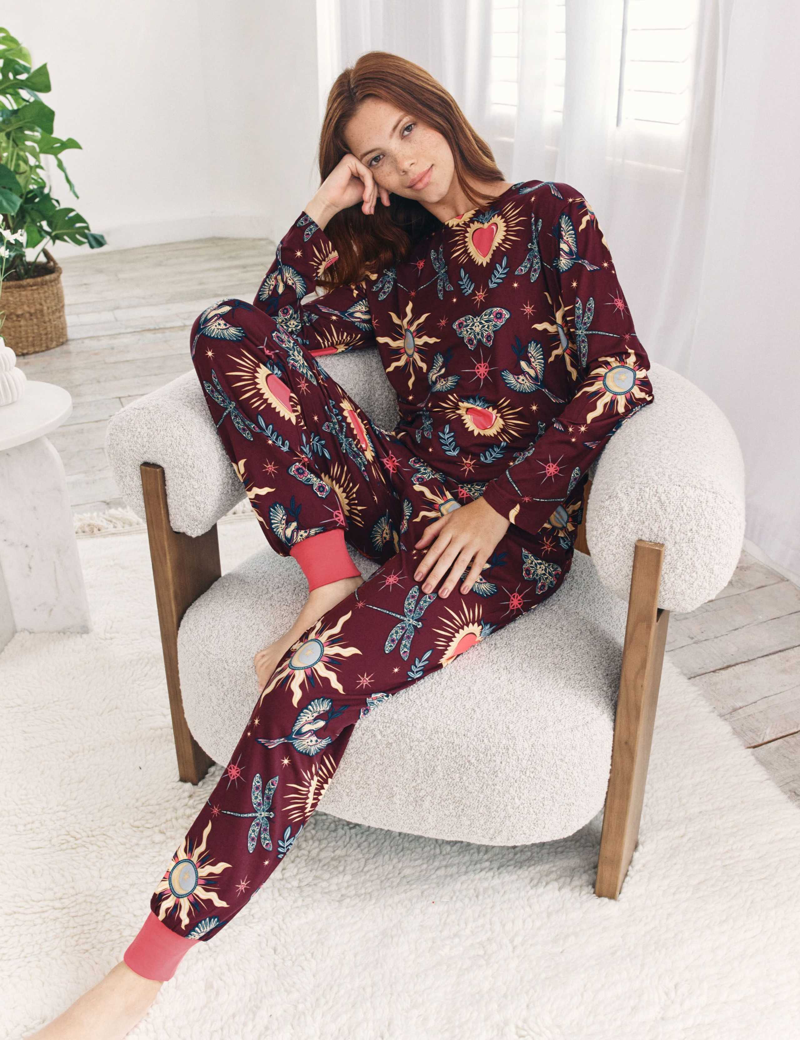 Celestial Heart Print Crew Neck Pyjama Set 4 of 7