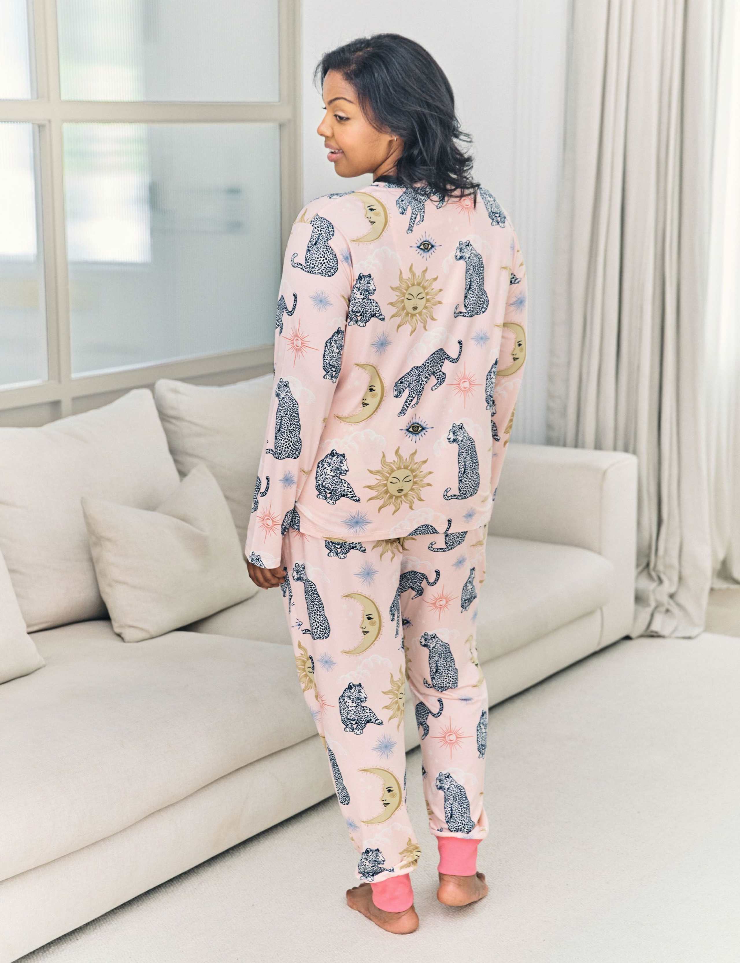 Leopard Print Cuffed Pyjama Set 5 of 8