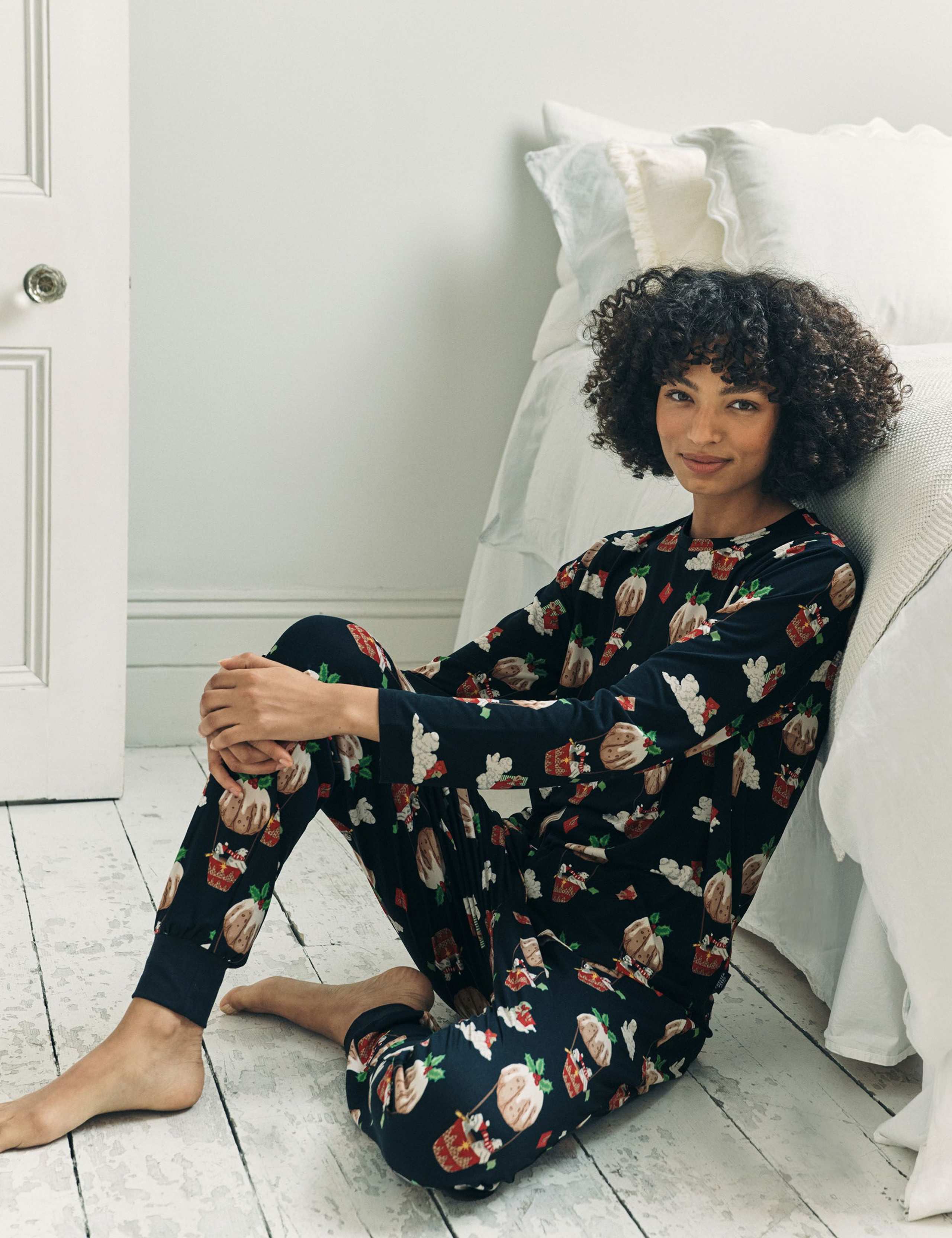 Christmas Pudding Crew Neck Family Pyjama Set 4 of 6