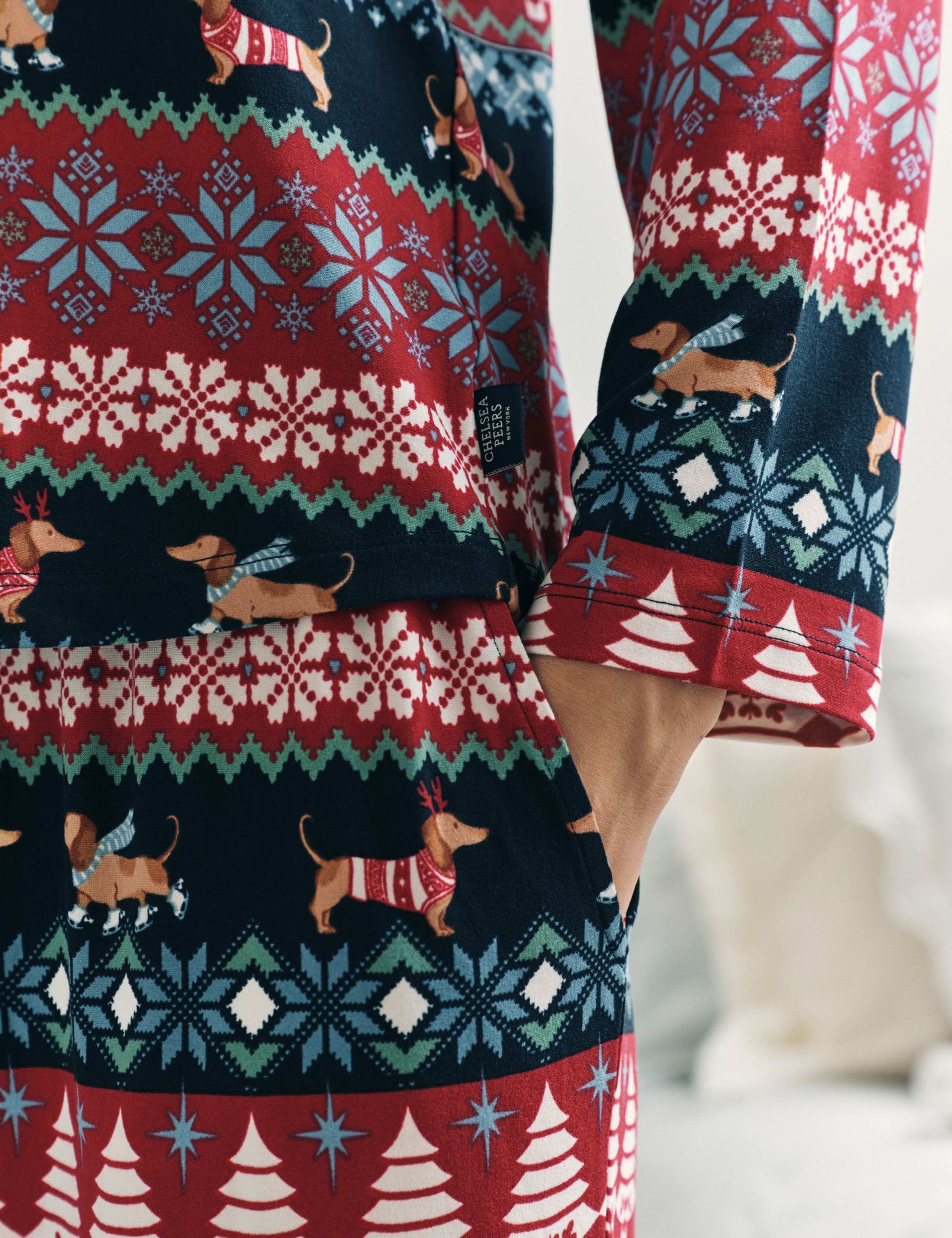 Sausage Dog Fair Isle Print Crew Neck Family Christmas Pyjamas 6 of 6