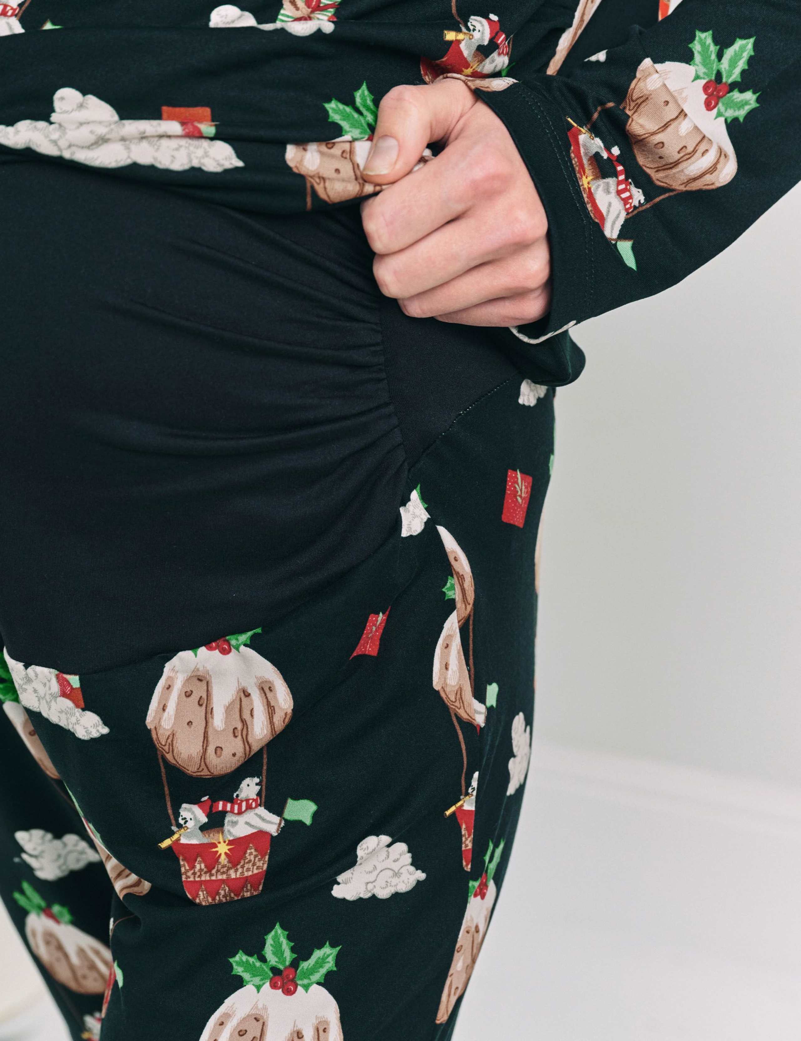 Maternity Christmas Pudding Crew Neck Family Pyjama Set 5 of 5