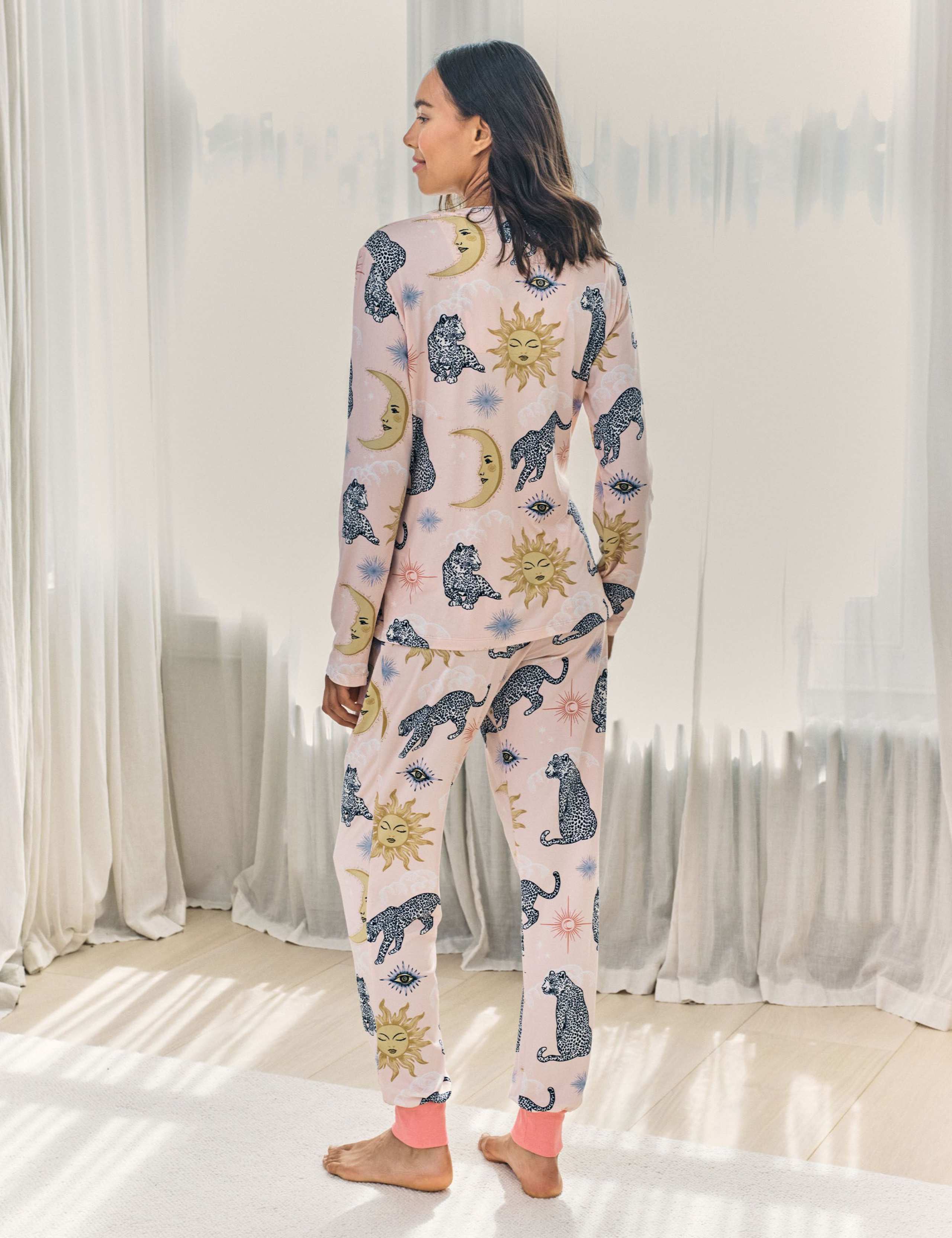 Maternity Jersey Leopard Crew Neck Pyjama Set 2 of 6