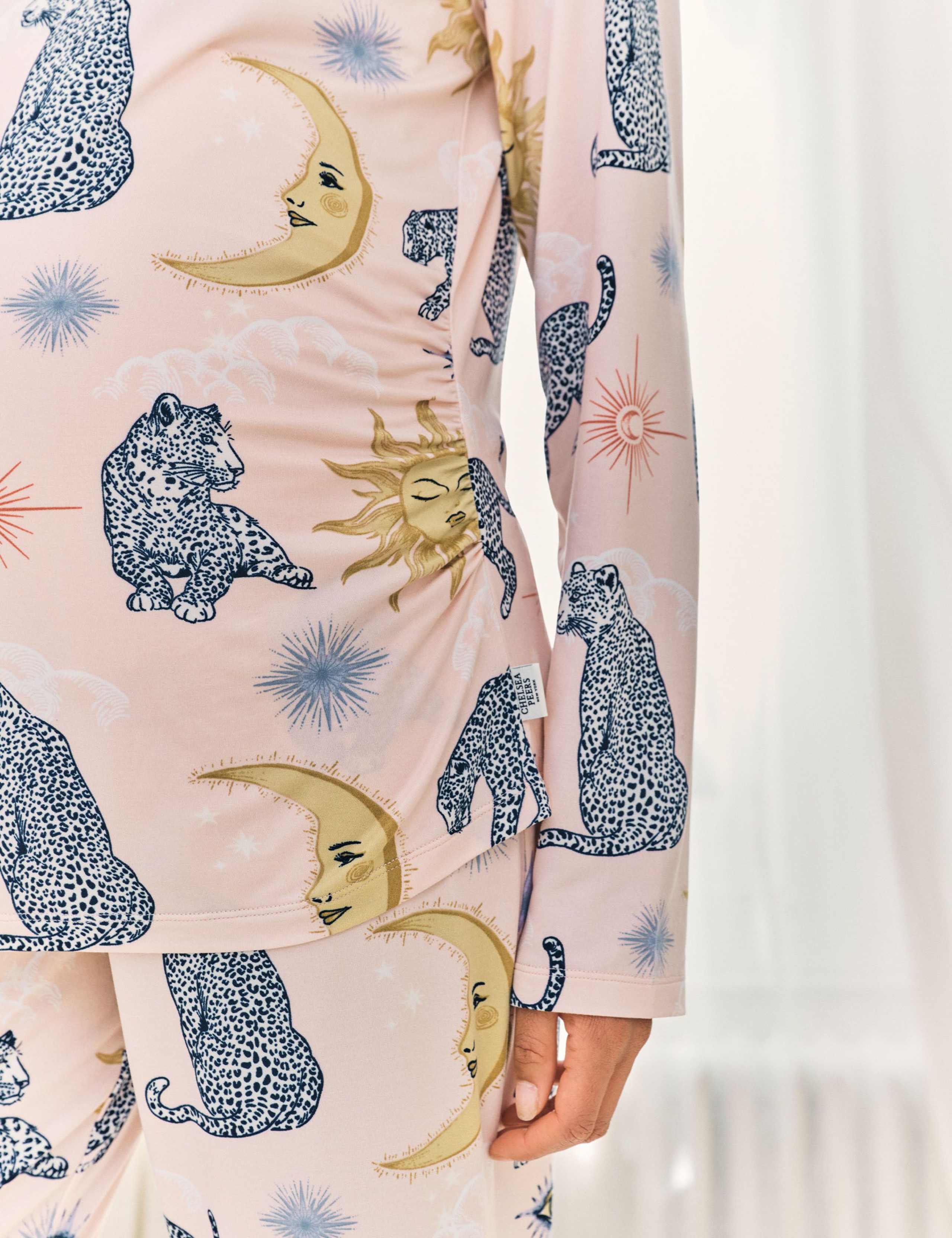 Maternity Jersey Leopard Crew Neck Pyjama Set 6 of 6