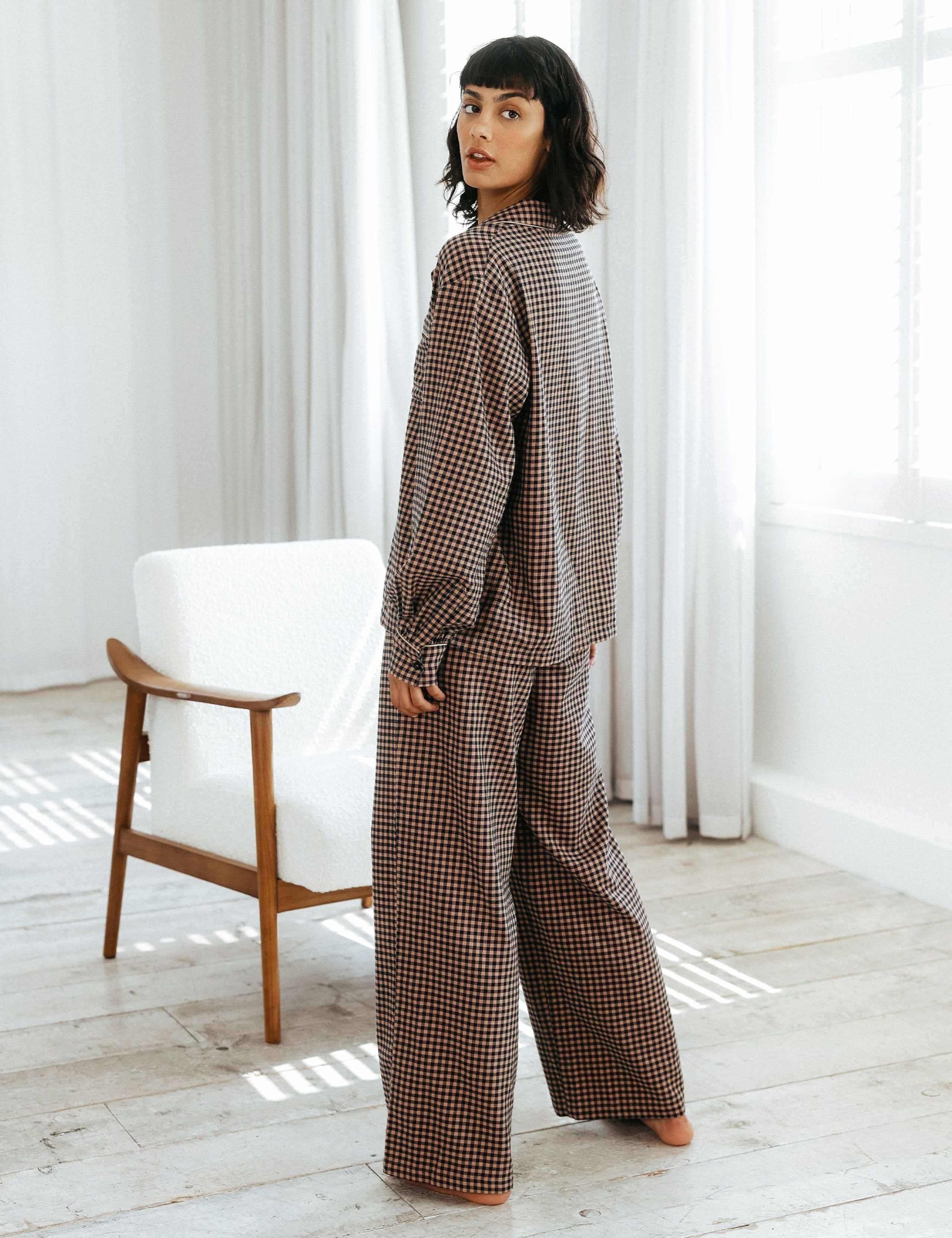 Brushed Cotton Checked Pyjama Set 2 of 5