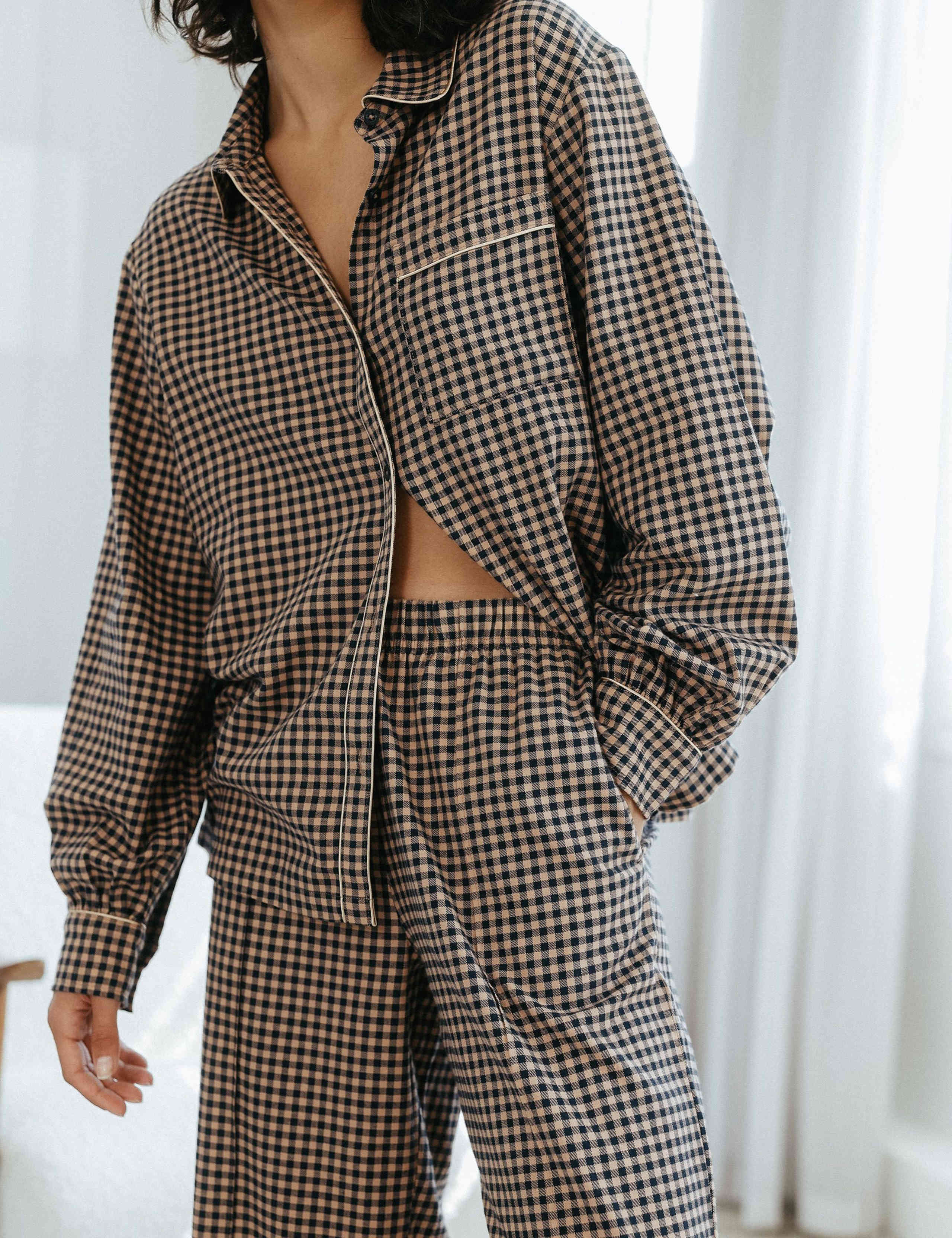 Brushed Cotton Checked Pyjama Set 4 of 5
