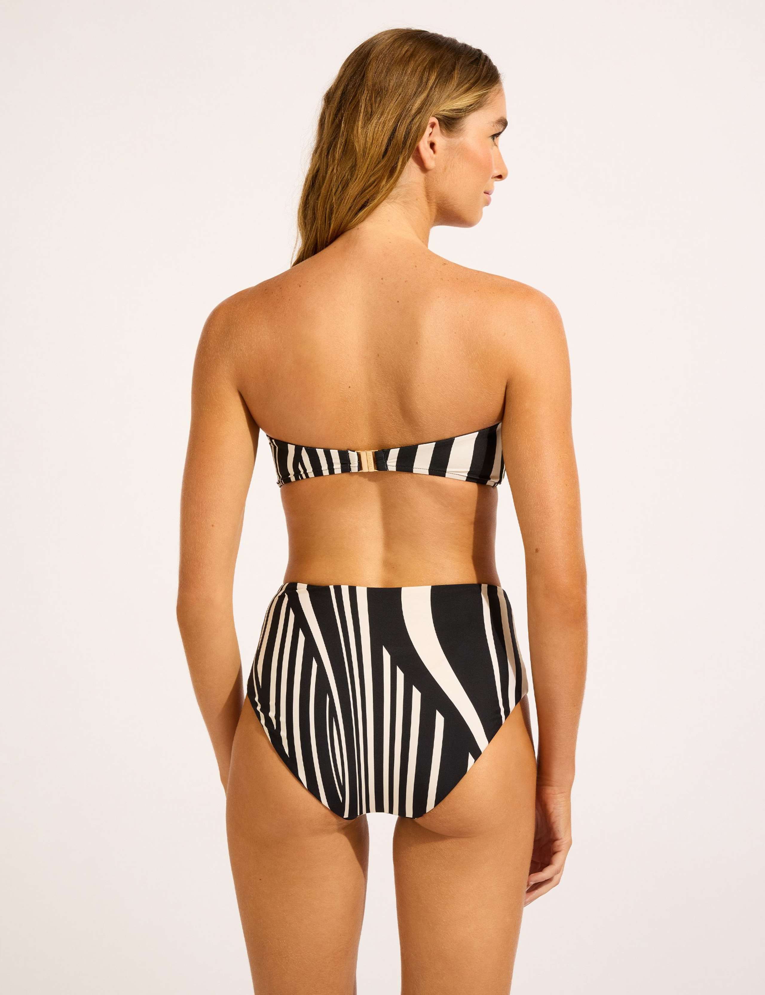 Coastline Striped Padded Bandeau Bikini Top 2 of 5