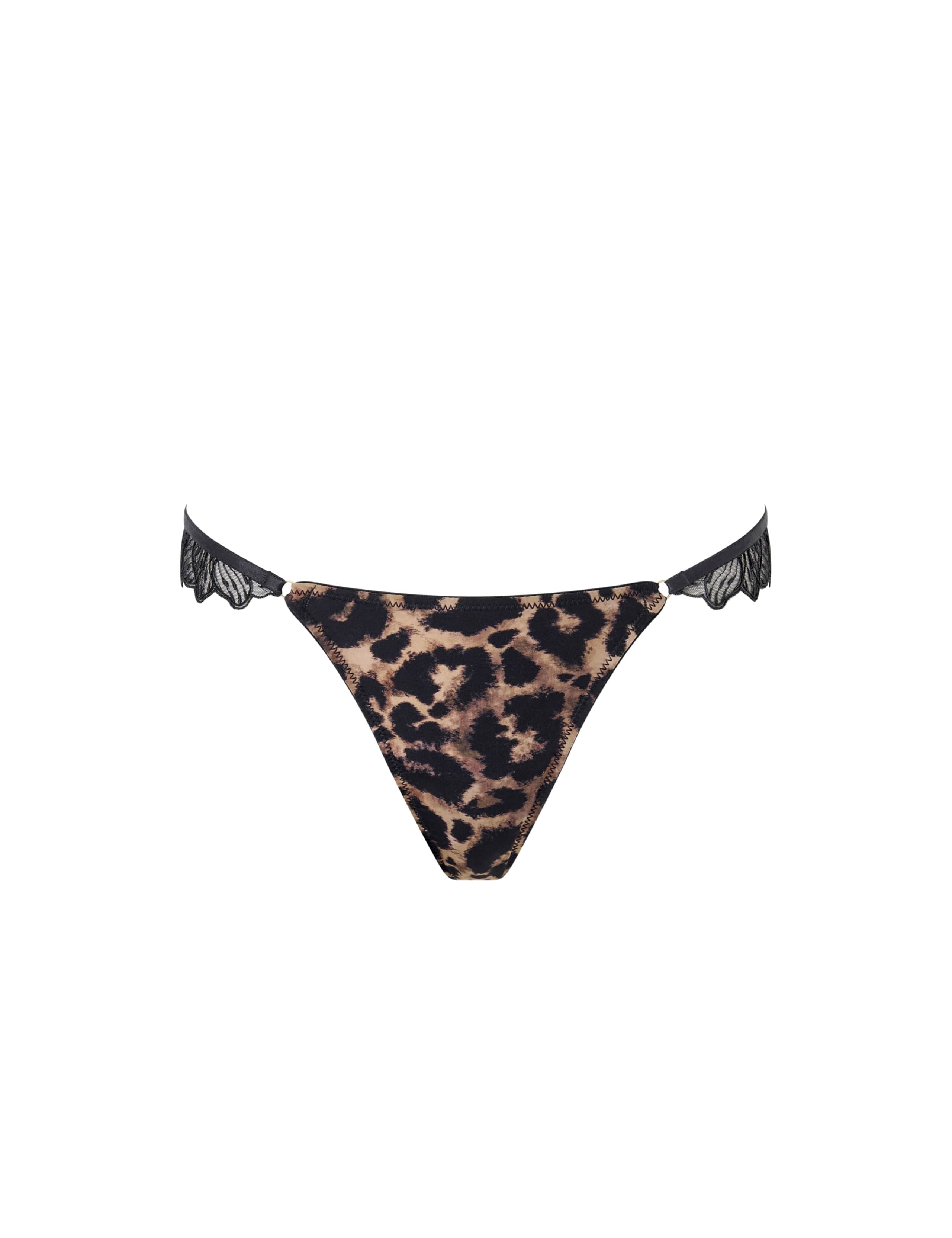 Nina Leopard Print Lace Thong 2 of 5