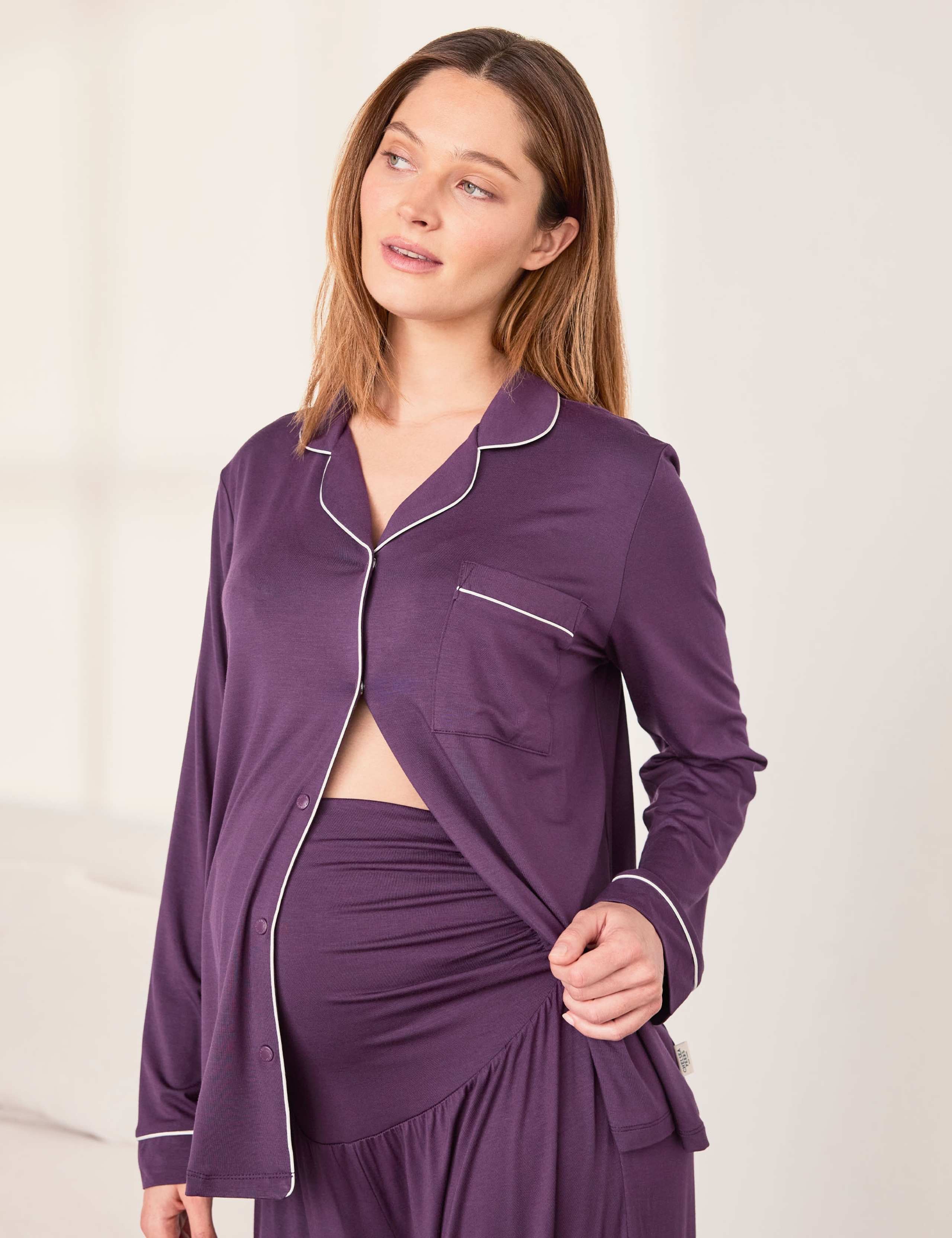 Maternity Modal Rich Revere Pyjama Set 3 of 6
