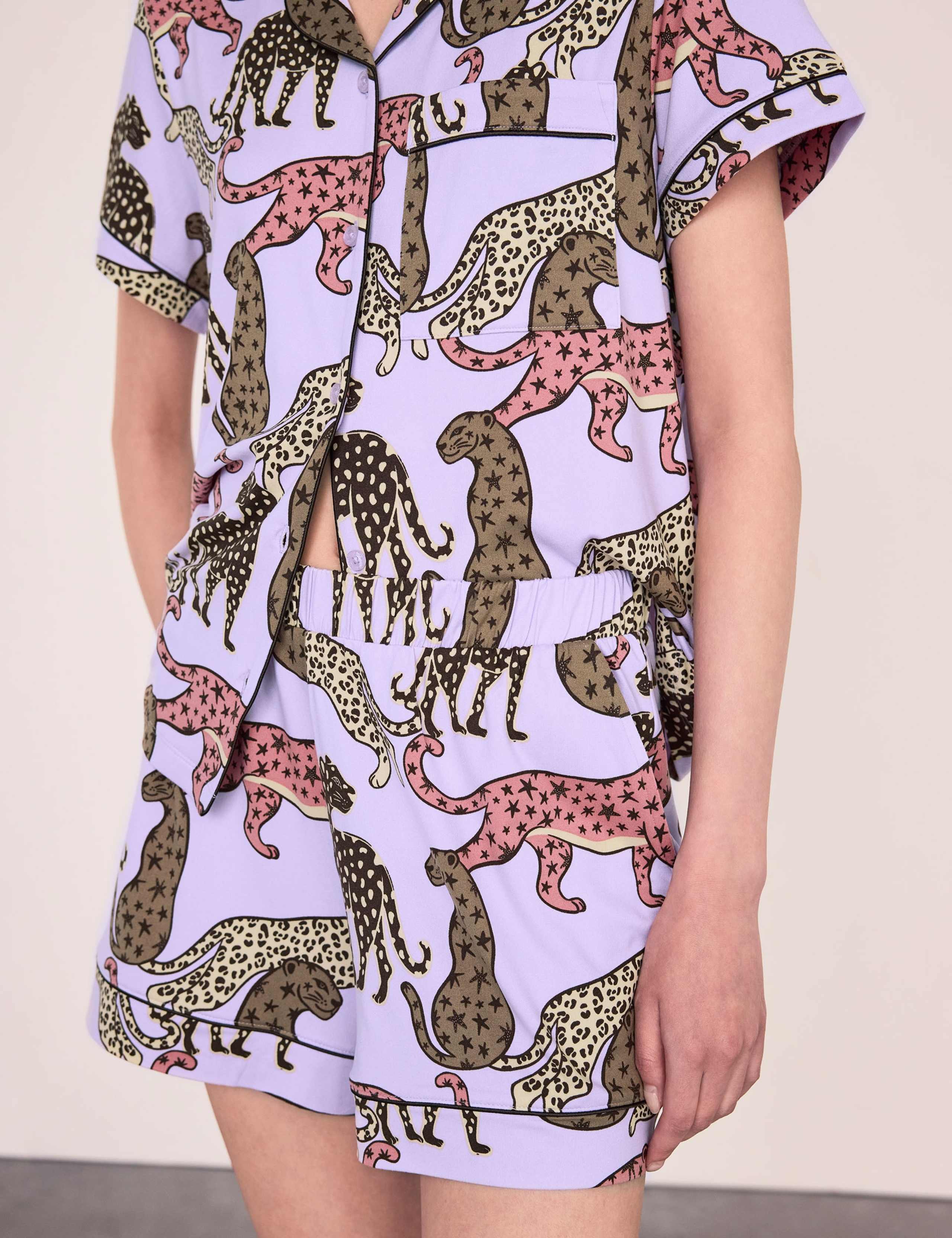 Jersey Leopard Print Revere Shortie Set 2 of 6