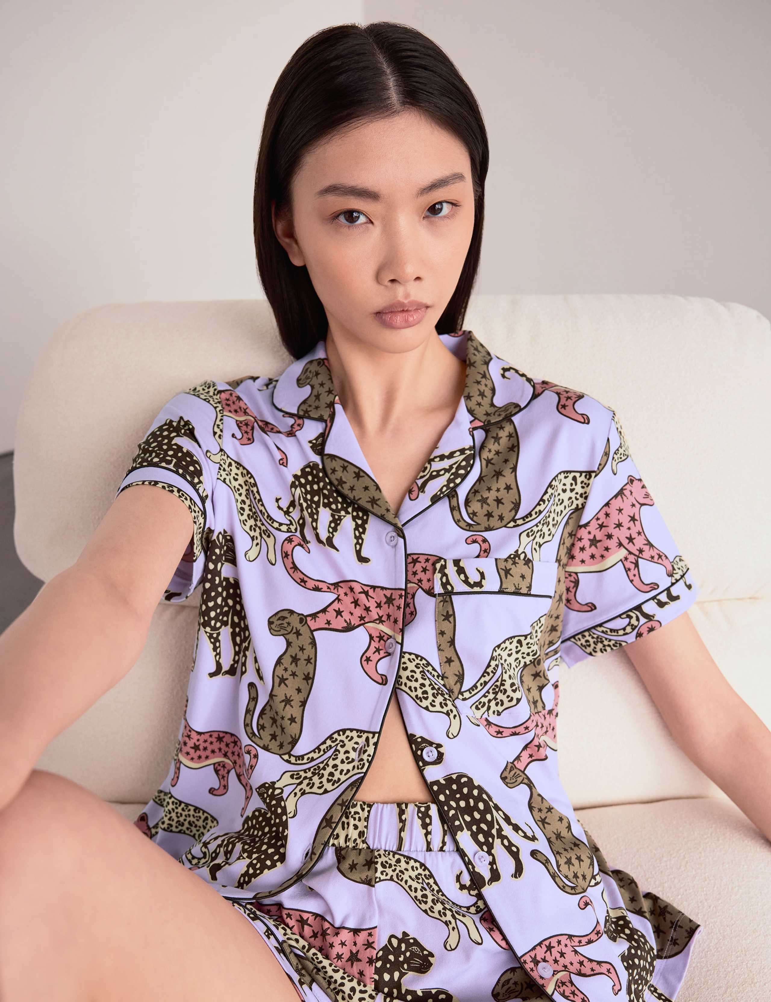 Jersey Leopard Print Revere Shortie Set 4 of 6
