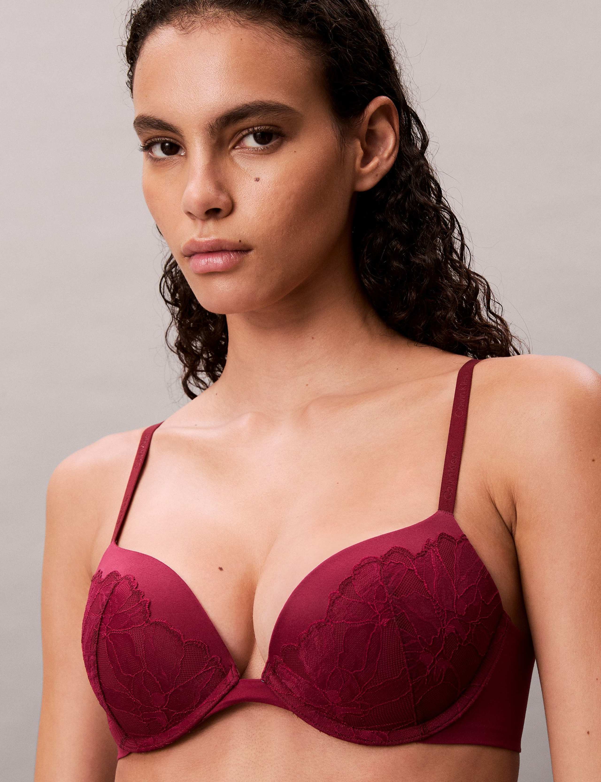 Perfectly Fit Lace Wired Push-Up Plunge Bra 6 of 6