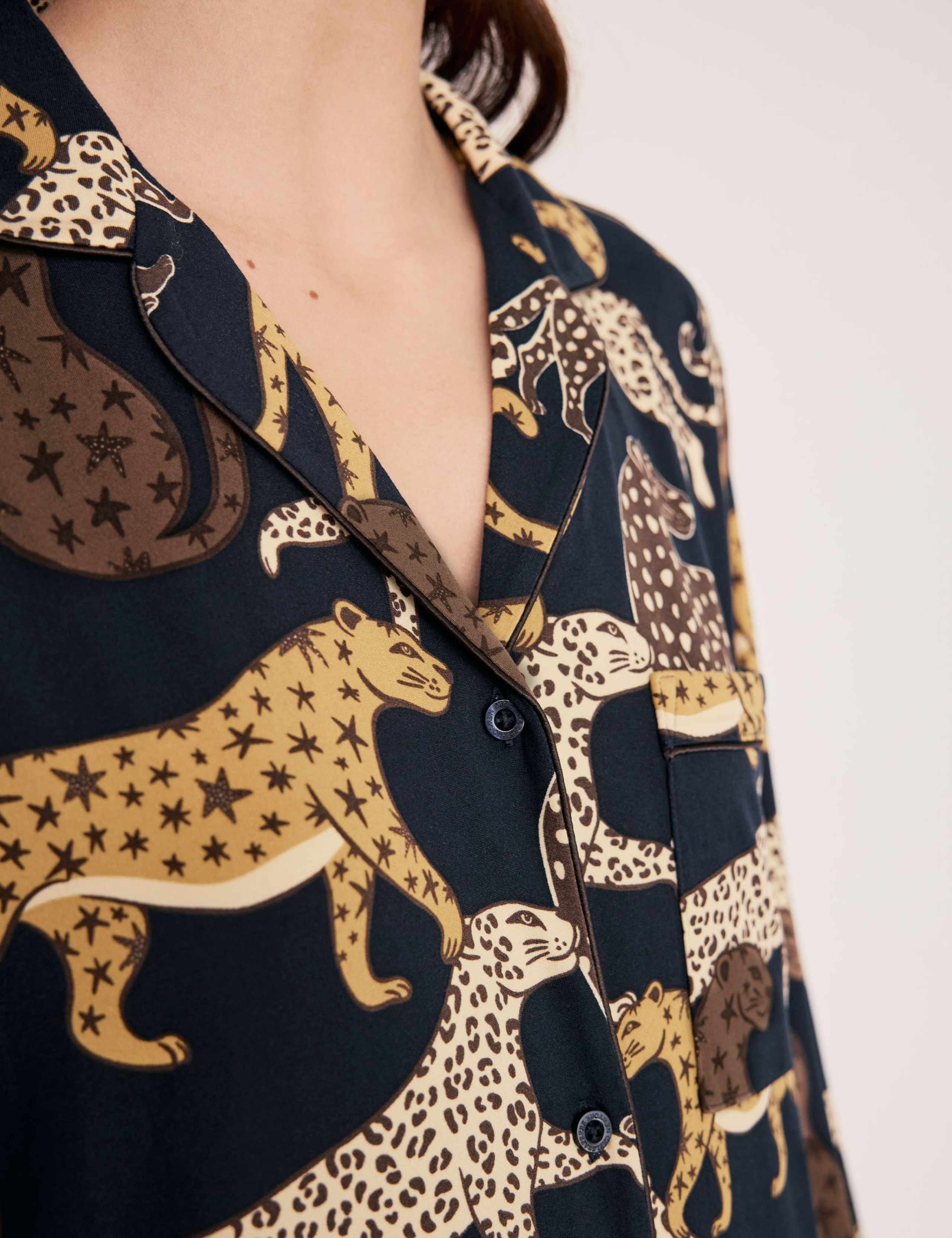 Jersey Leopard Print Revere Nightshirt 2 of 6