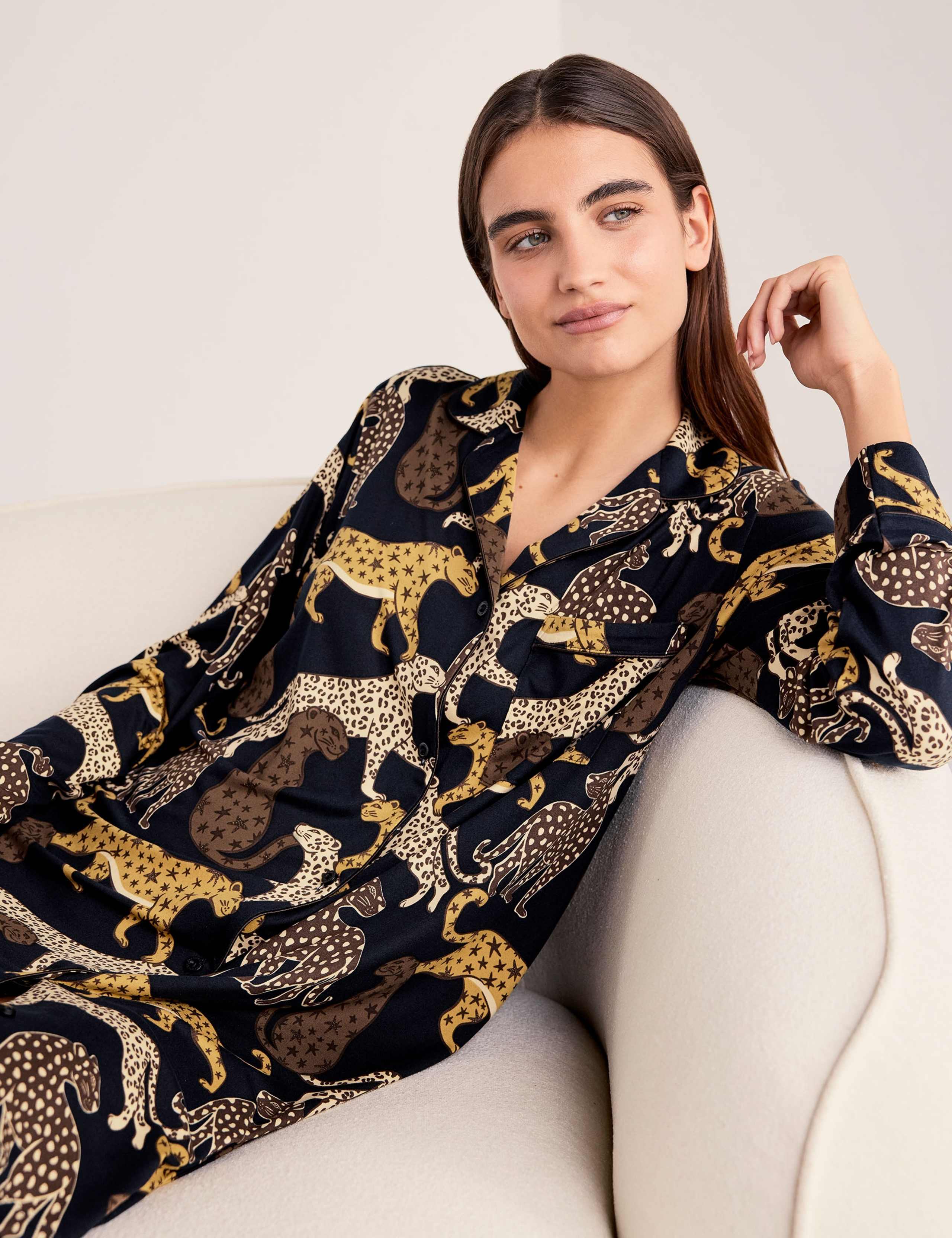 Jersey Leopard Print Revere Nightshirt 4 of 6