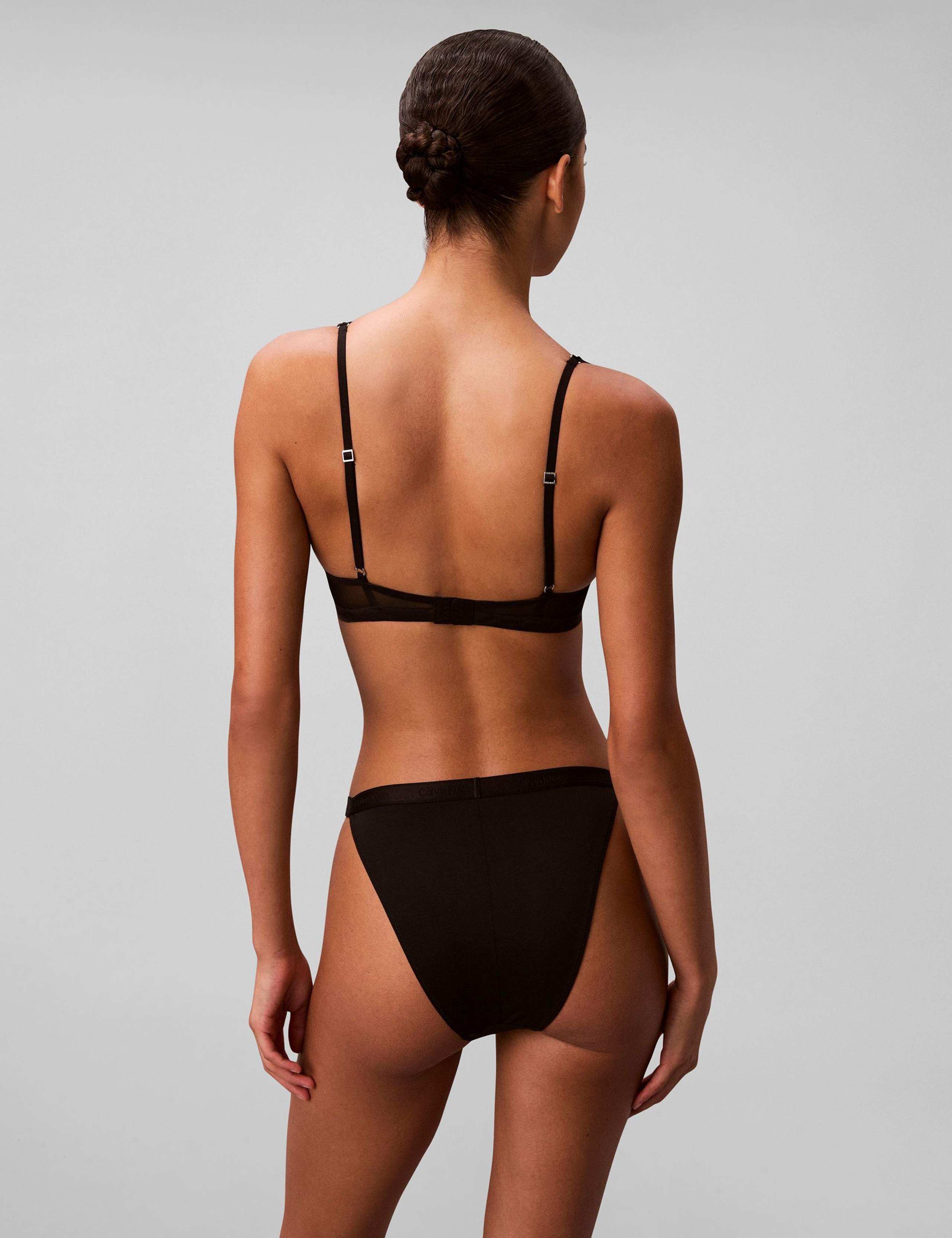 Minimalist Mesh Wired Push-Up Plunge Bra (B-D) 4 of 6