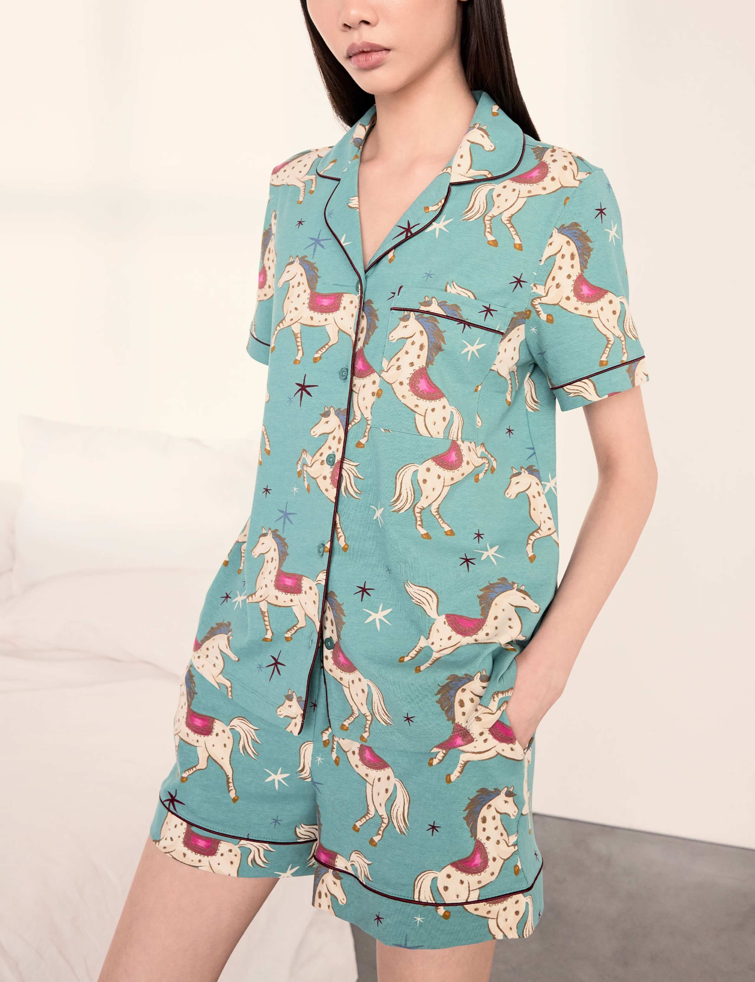 Jersey Horse Print Revere Shortie Set 3 of 6