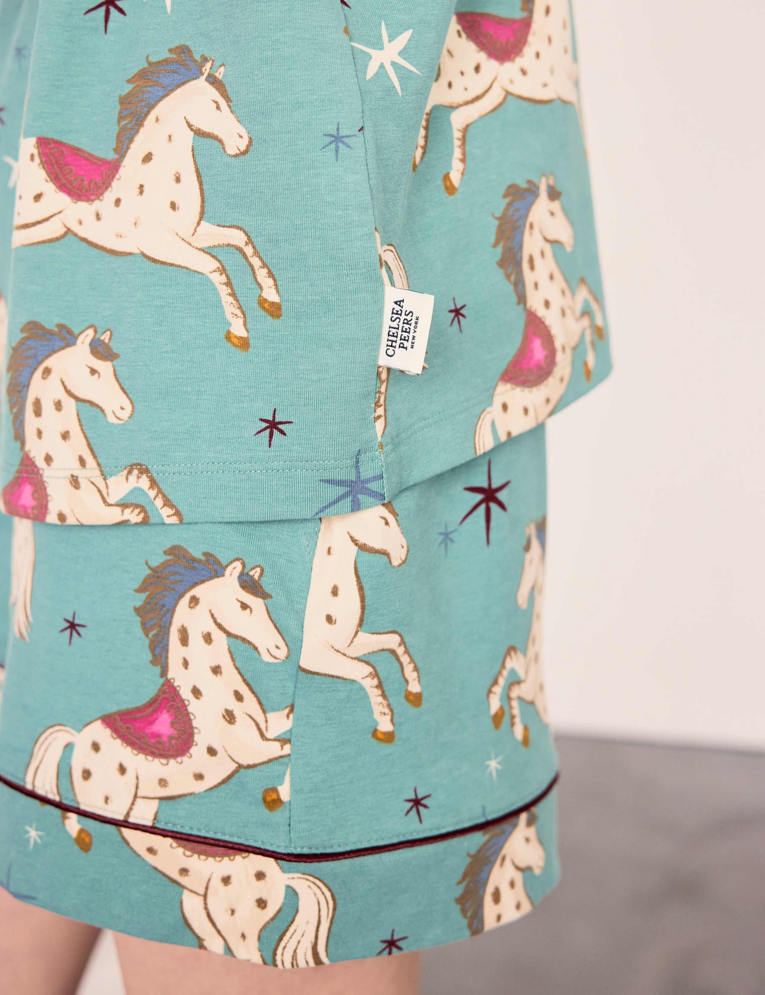Jersey Horse Print Revere Shortie Set 6 of 6