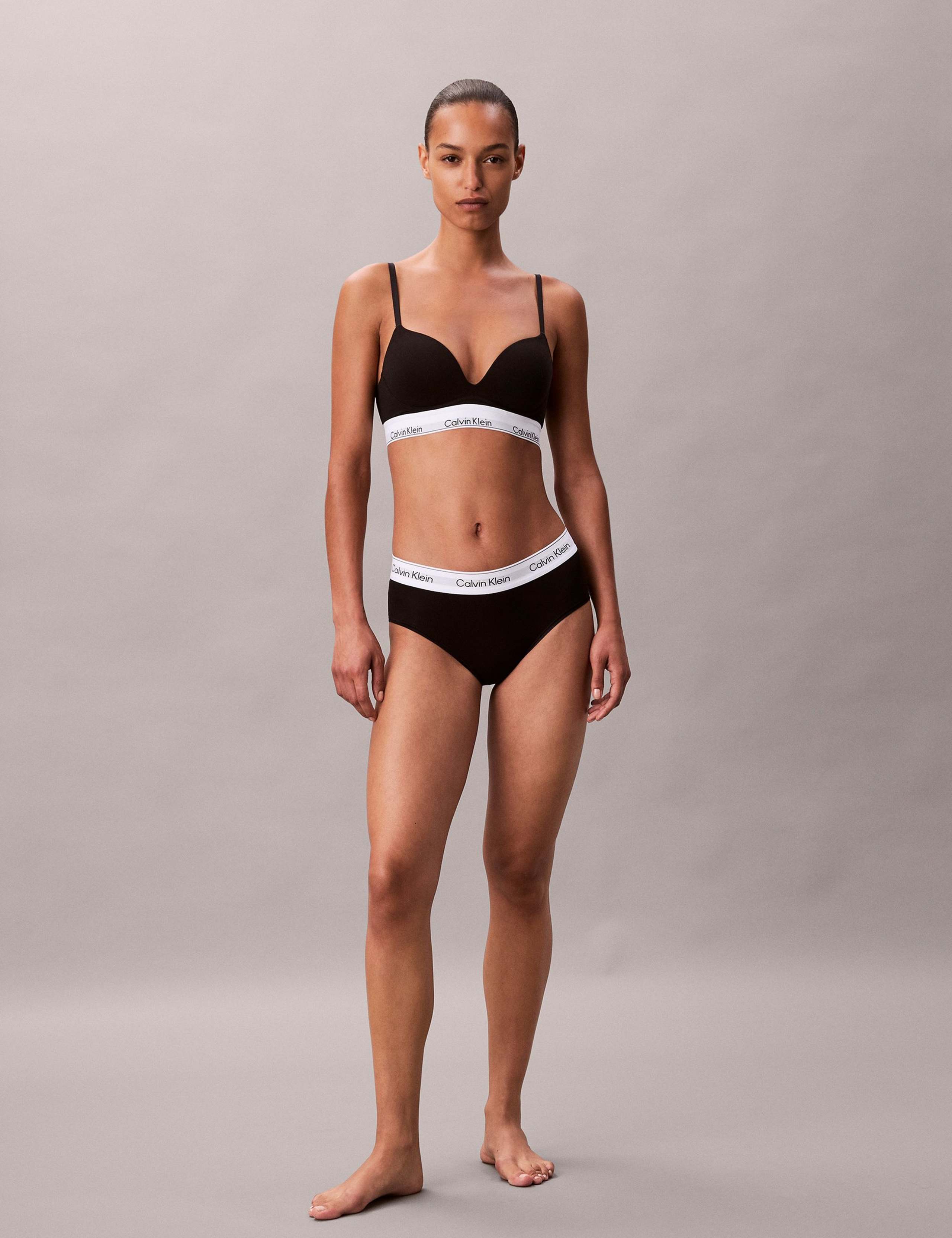 Icon Cotton Modal Push-Up Plunge Bra 3 of 5