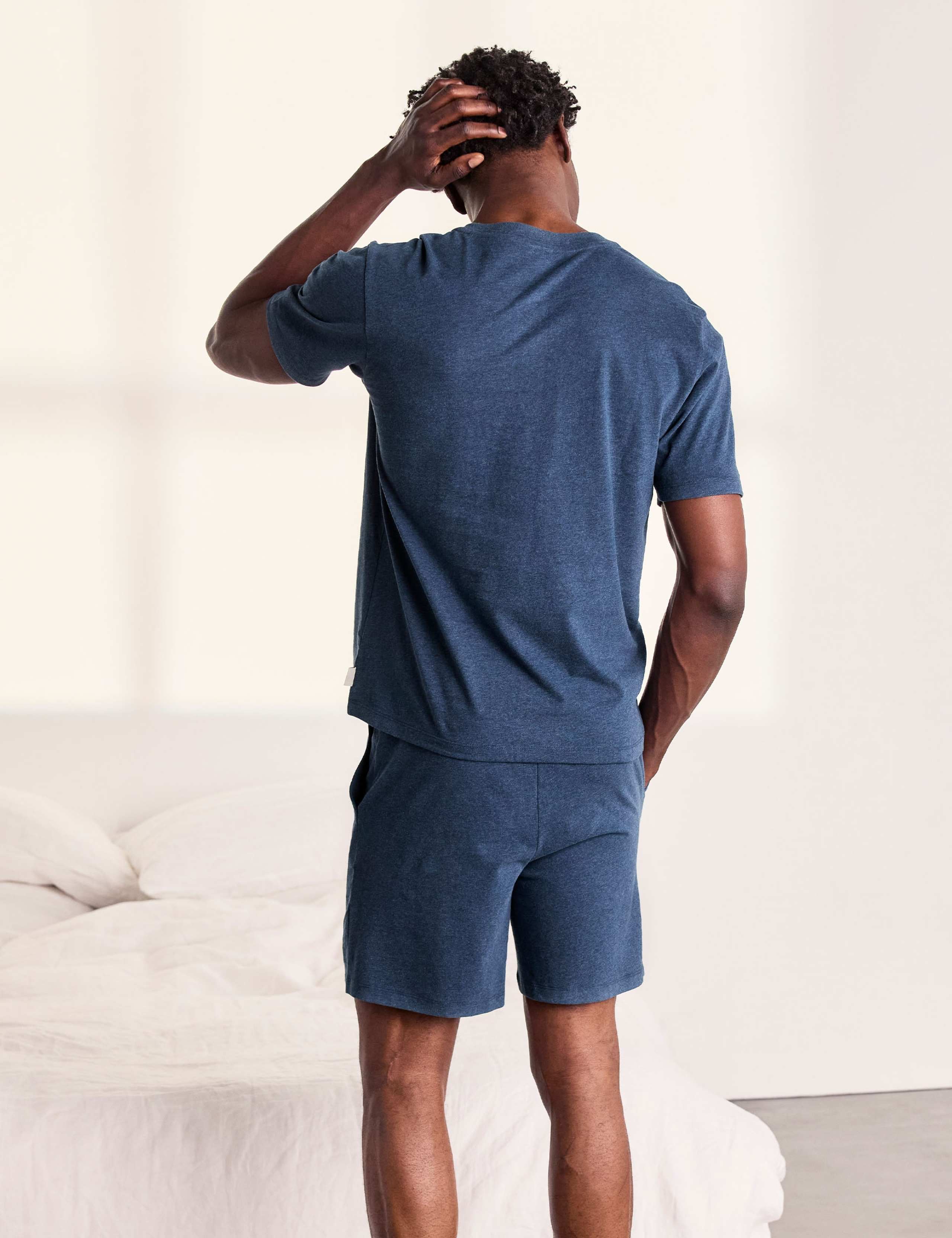 Pure Cotton Marl Henley Top Pyjama Set 5 of 6