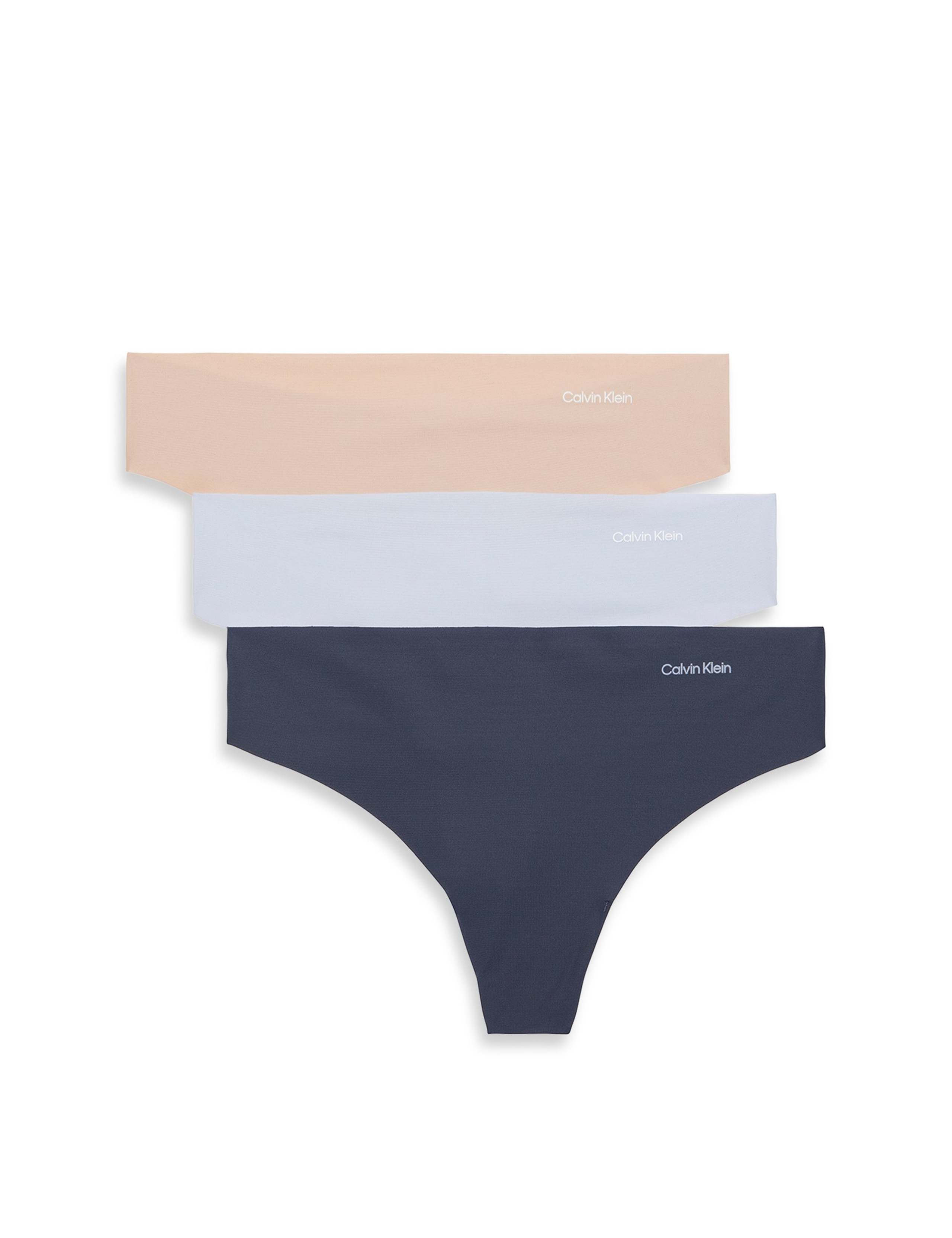 3pk No VPL Microfibre Thongs 2 of 7