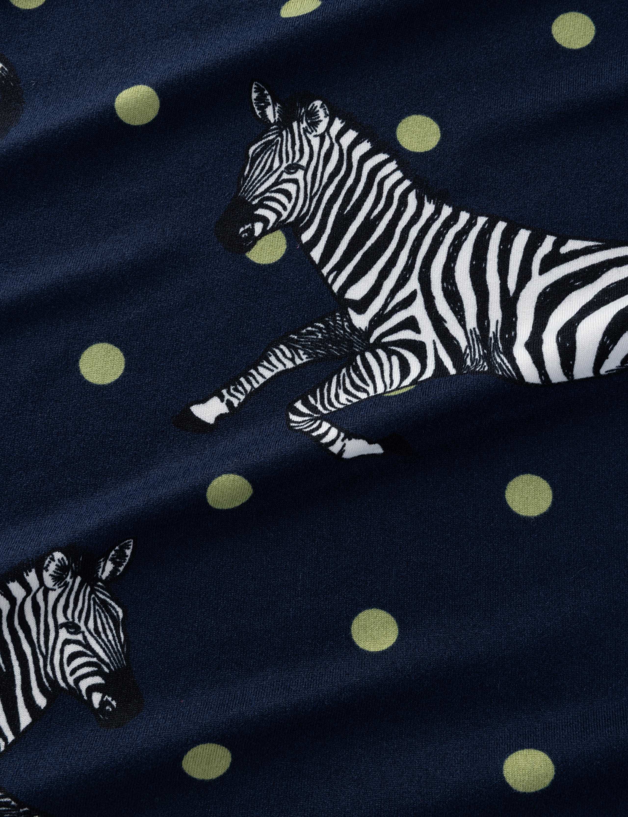 Jersey Zebra Spot Print Revere Pyjama Set 9 of 9